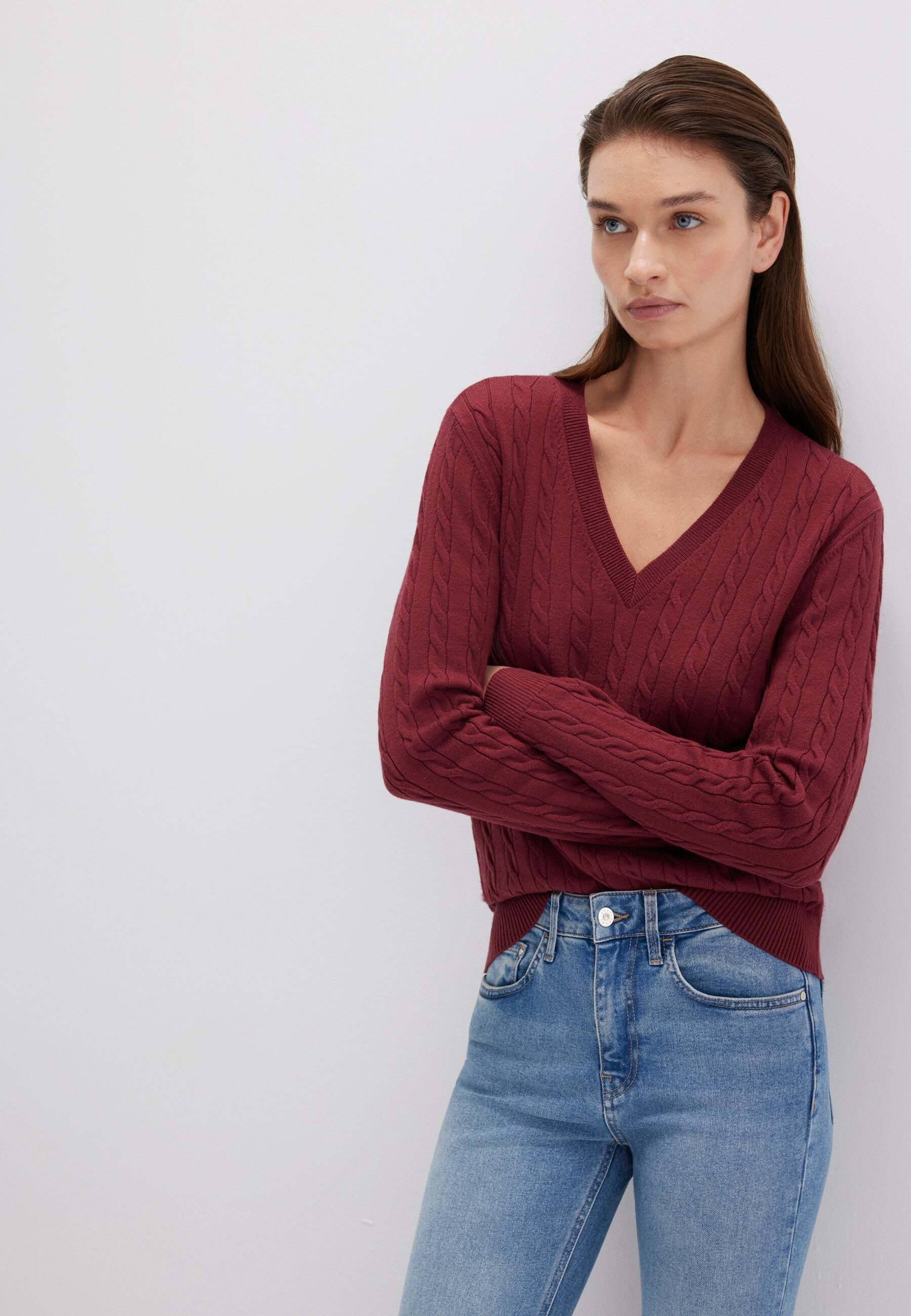 Mavi Pull en tricot »Mavi Pullover V-Neck Sweater«