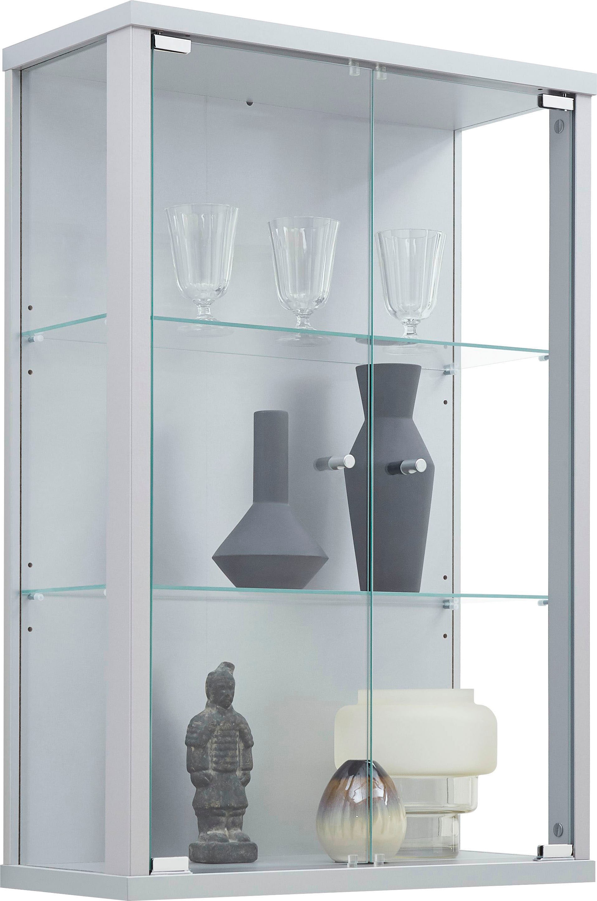 Image of fif möbel Vitrine "OPTIMA" Hängevitrine/Glasvitrine 2x Glastür,perfekt für Sammler,Sammlervitrine