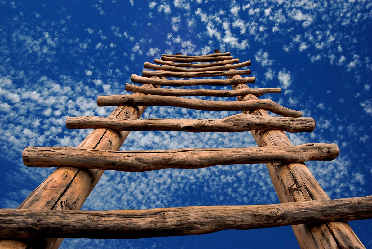 Image of Papermoon Fototapete »Leiter in Himmel«, Vliestapete, hochwertiger Digitaldruck, inklusive Kleister bei Ackermann Versand Schweiz