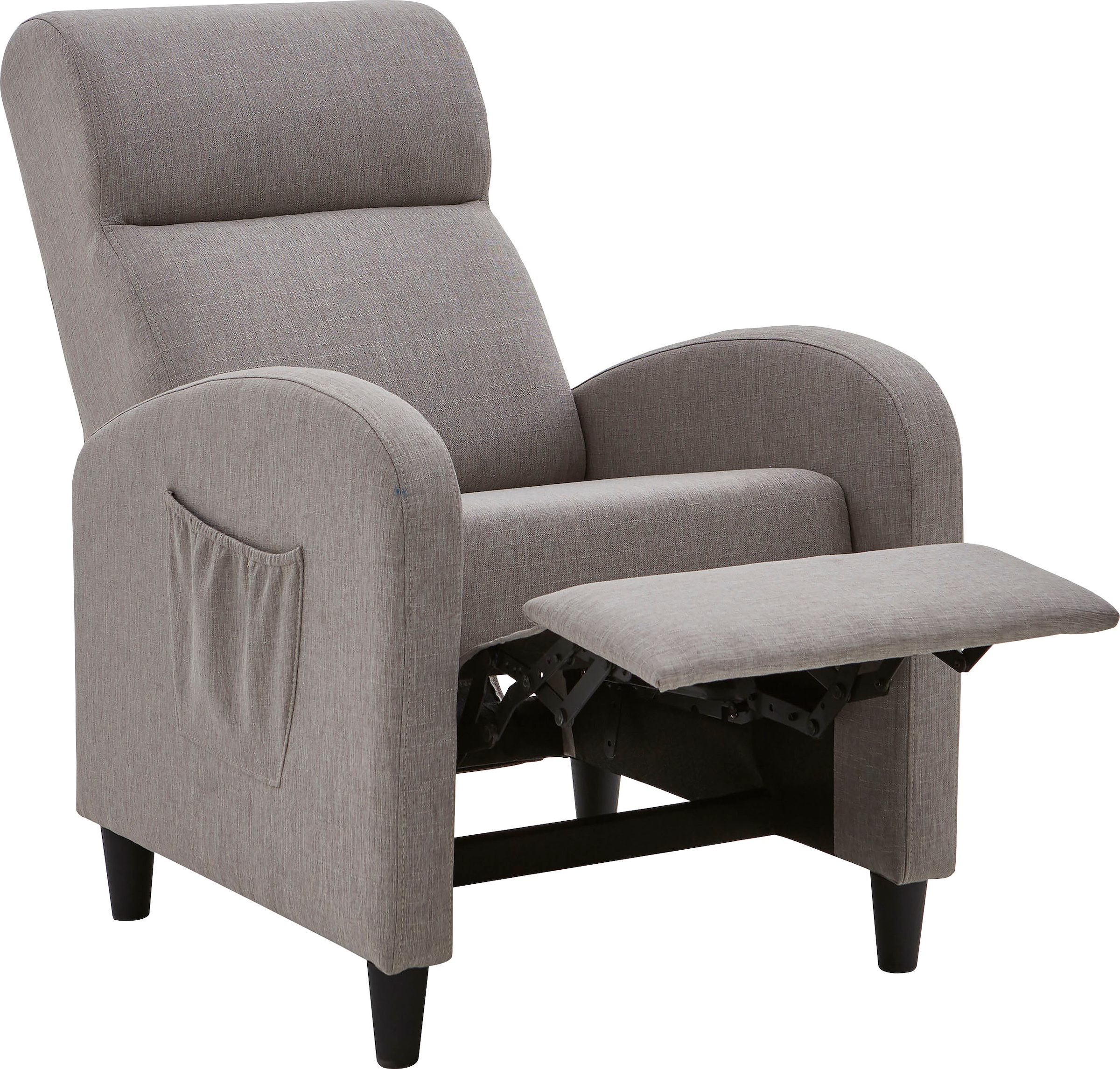 ATLANTIC home collection Relaxsessel »Tom«, mit Relaxfunktion, inklusive seitlicher Tasche