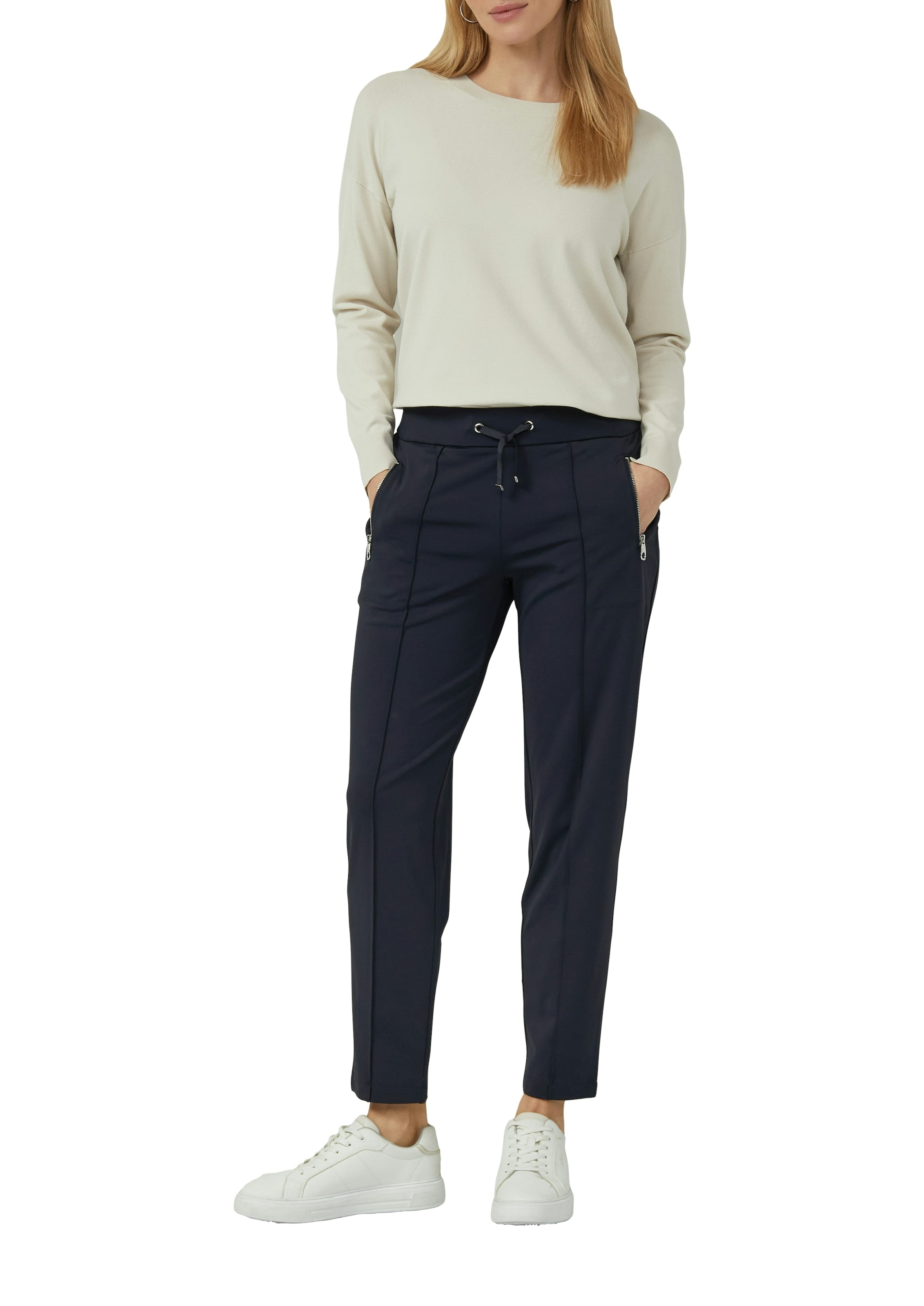 s.Oliver BLACK LABEL Pantalon en tissu  avec cordon de serrage