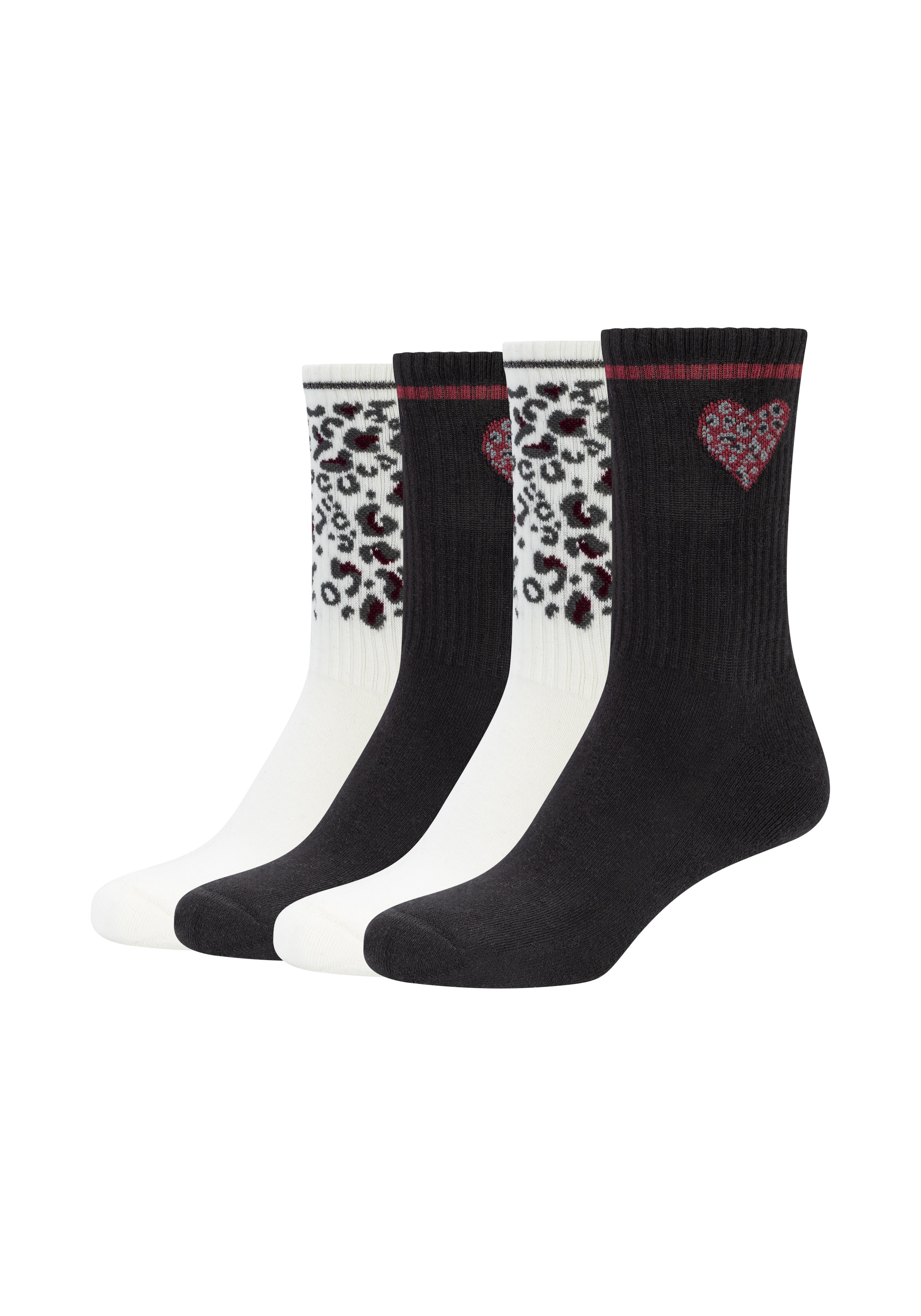 Image of Tamaris Socken mit Leo-Muster, für den Alltag, in weicher Rippenqualität