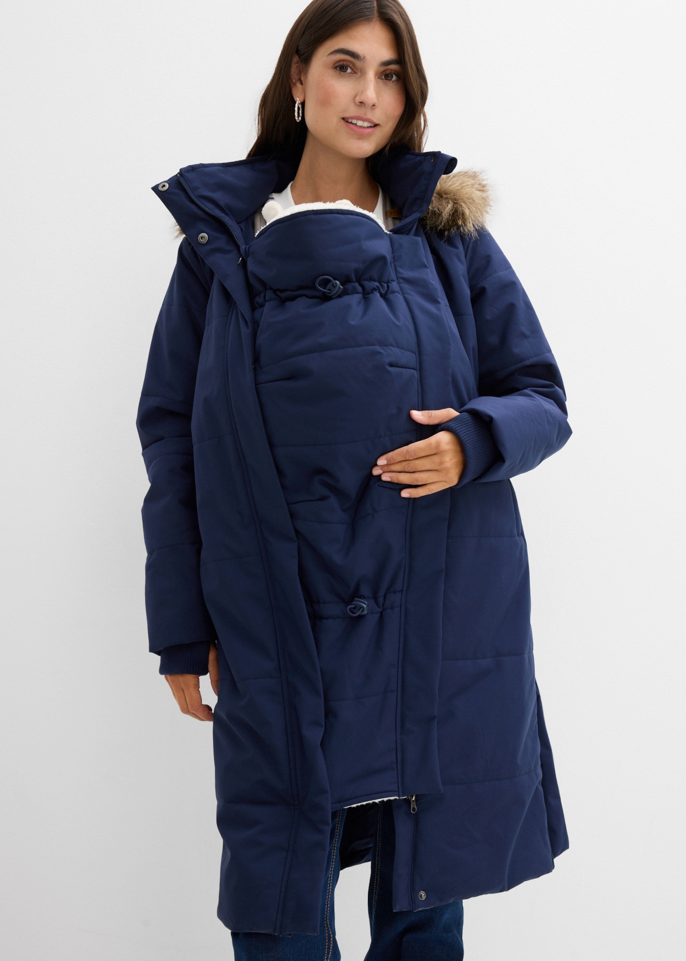 Image of bonprix Umstandsmantel mit Trageeinsatz für das Baby, regen- und windabweisend