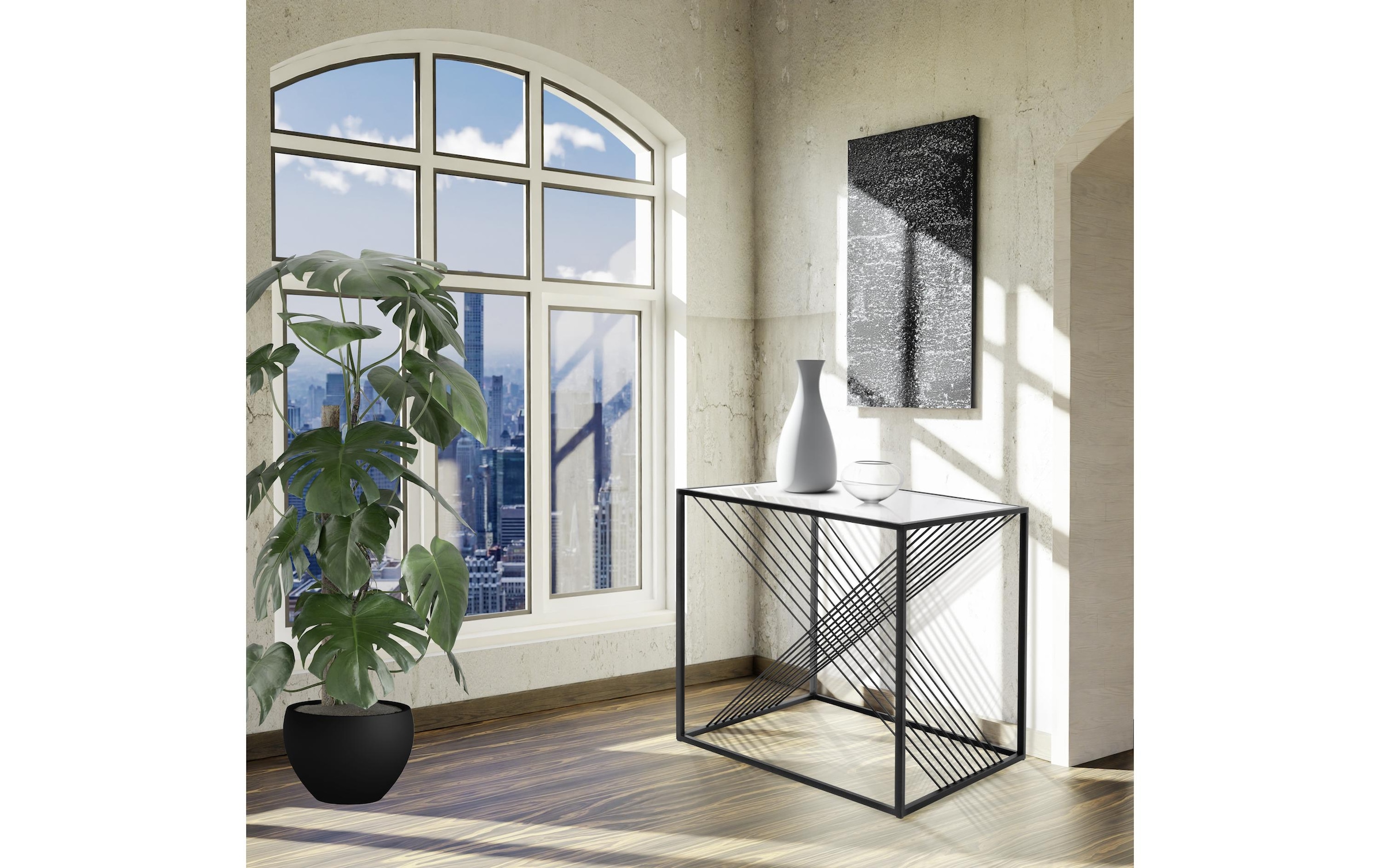 EGLO Beistelltisch »Otawara Ø 45.5 x 55 cm Schwarz«