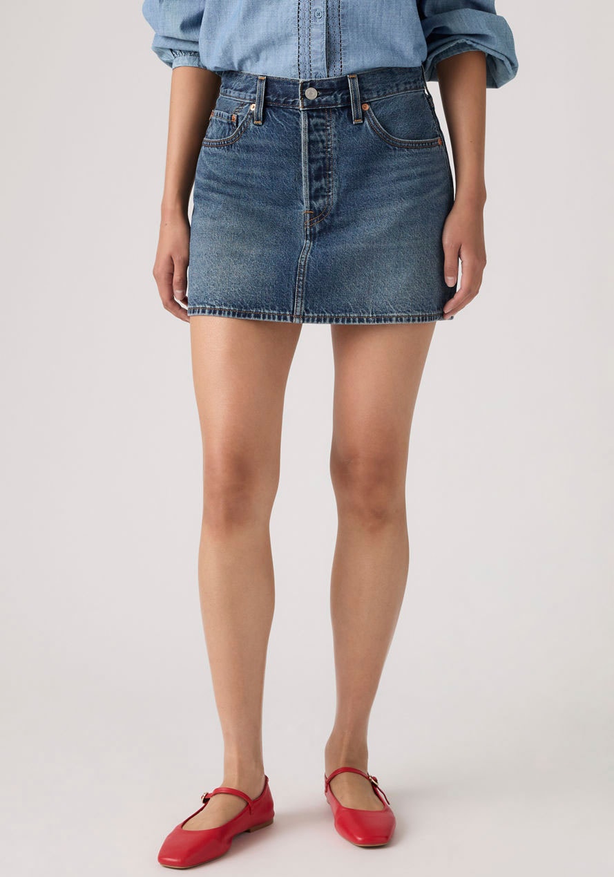 Levi's® Jupe en jean »ICON SKIRT« avec effets usés et bords effilochés