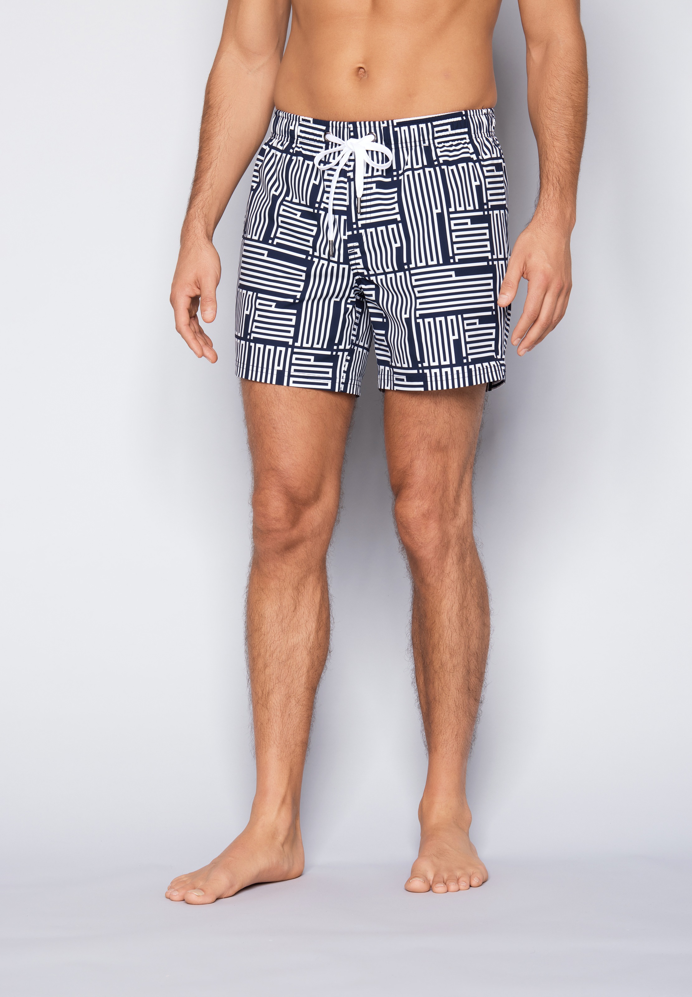 JOOP! Badeshorts »Deco Logo« mit grossem Allover-Wording und seitlichen Taschen