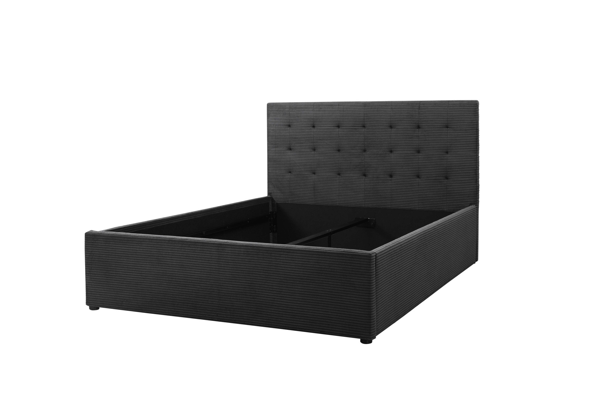 Image of GOODproduct Polsterbett "Hamar, Knopfsteppung im Kopfteil, bis 250 KG belastbar" 3 Breiten: 100cm/ 140cm/ 180cm, in verschiedenen Grössen und Stoffen und Farben