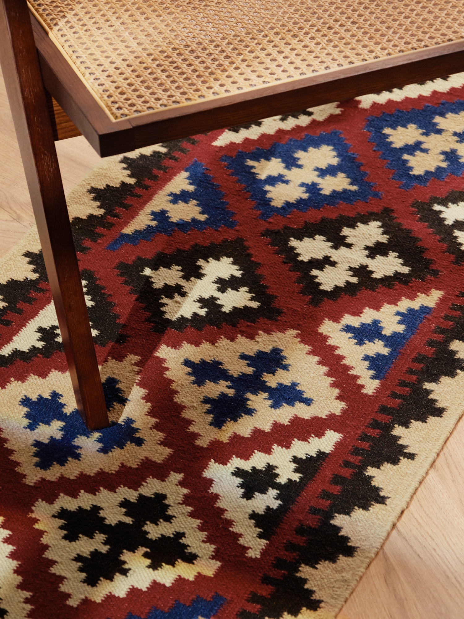 HANSE Home Teppich »Kelim Rami« rechteckig 3 mm Höhe Wolle, Baumwolle, Natur, Handgewebt, orientalisch, Boho, traditionell