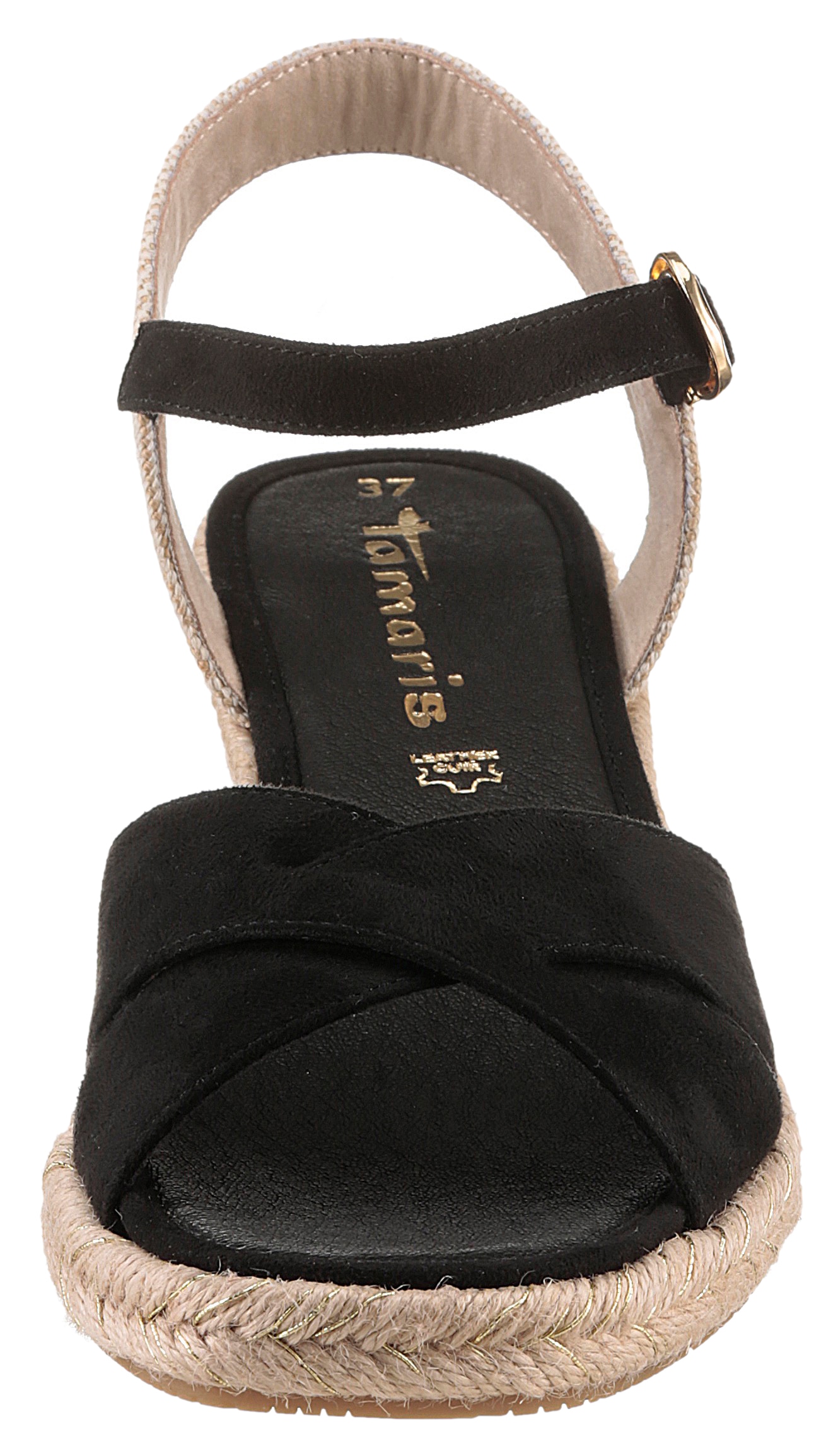 Tamaris Sandales compensées  , Riemchensandale, Sommerschuh mit modischer Kreuzbandage