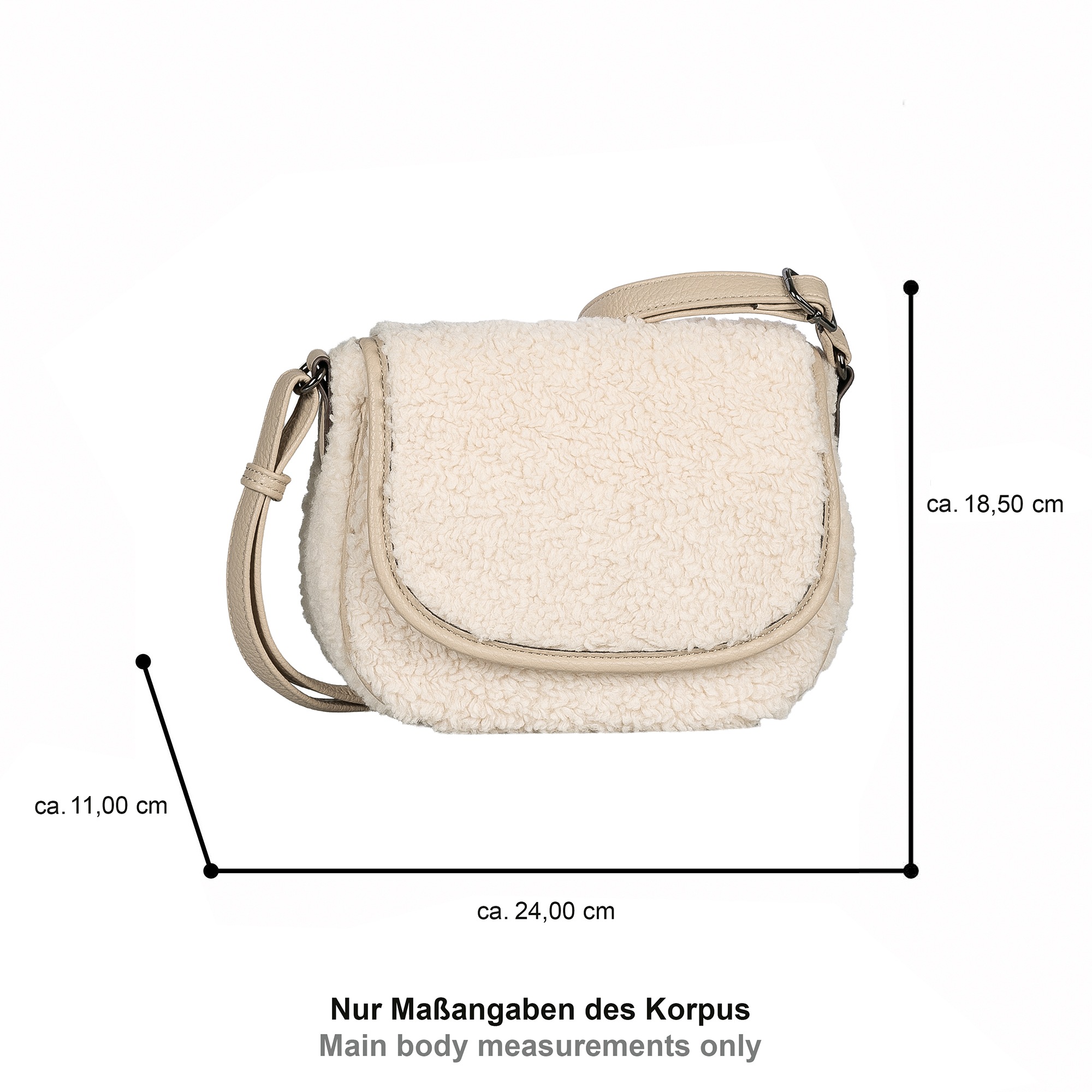 Gabor Umhängetasche »Granada Fur« Damen Schultertasche in Plüsch-Optik