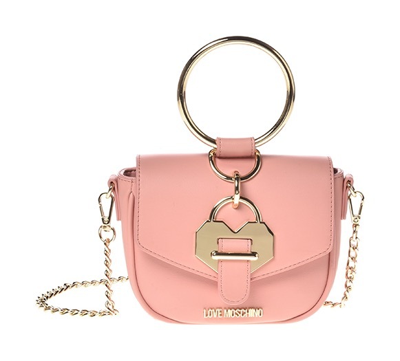 Image of LOVE MOSCHINO Tragetasche »LOCKIE HEART«, kleine Handtasche mit goldfarbenen Tragering bei Ackermann Versand Schweiz