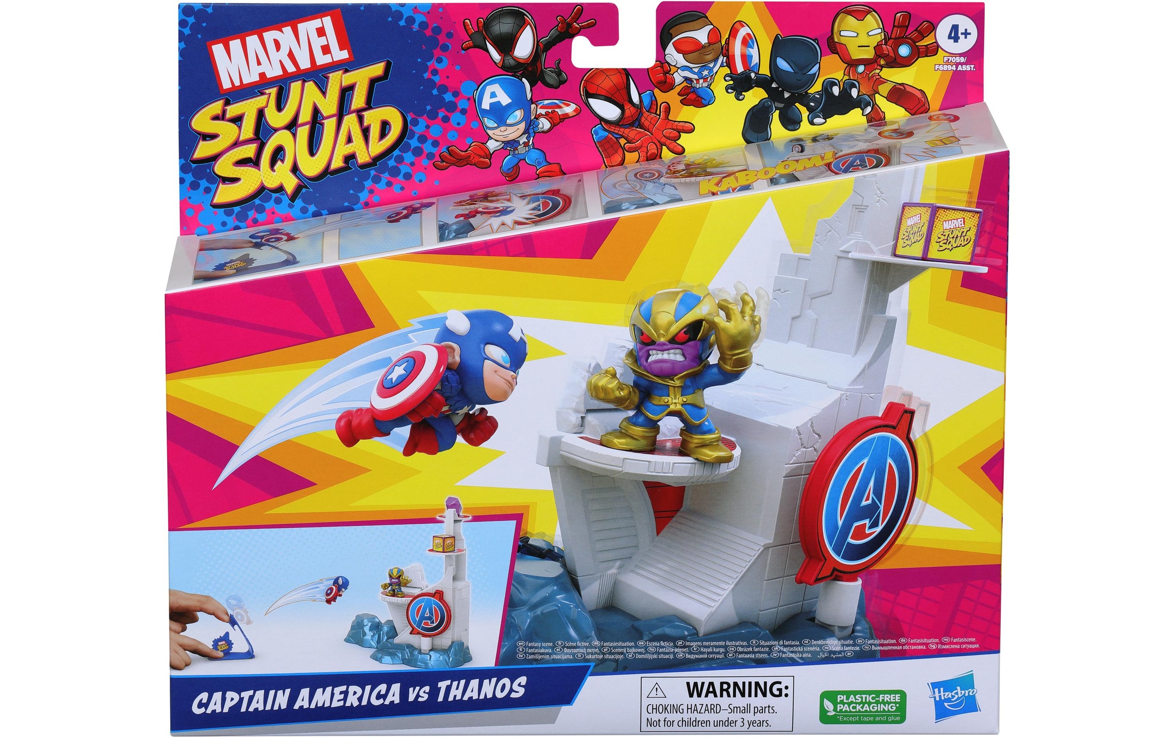 MARVEL Spielfigur »Stunt Squad – Captain America vs. Thanos«