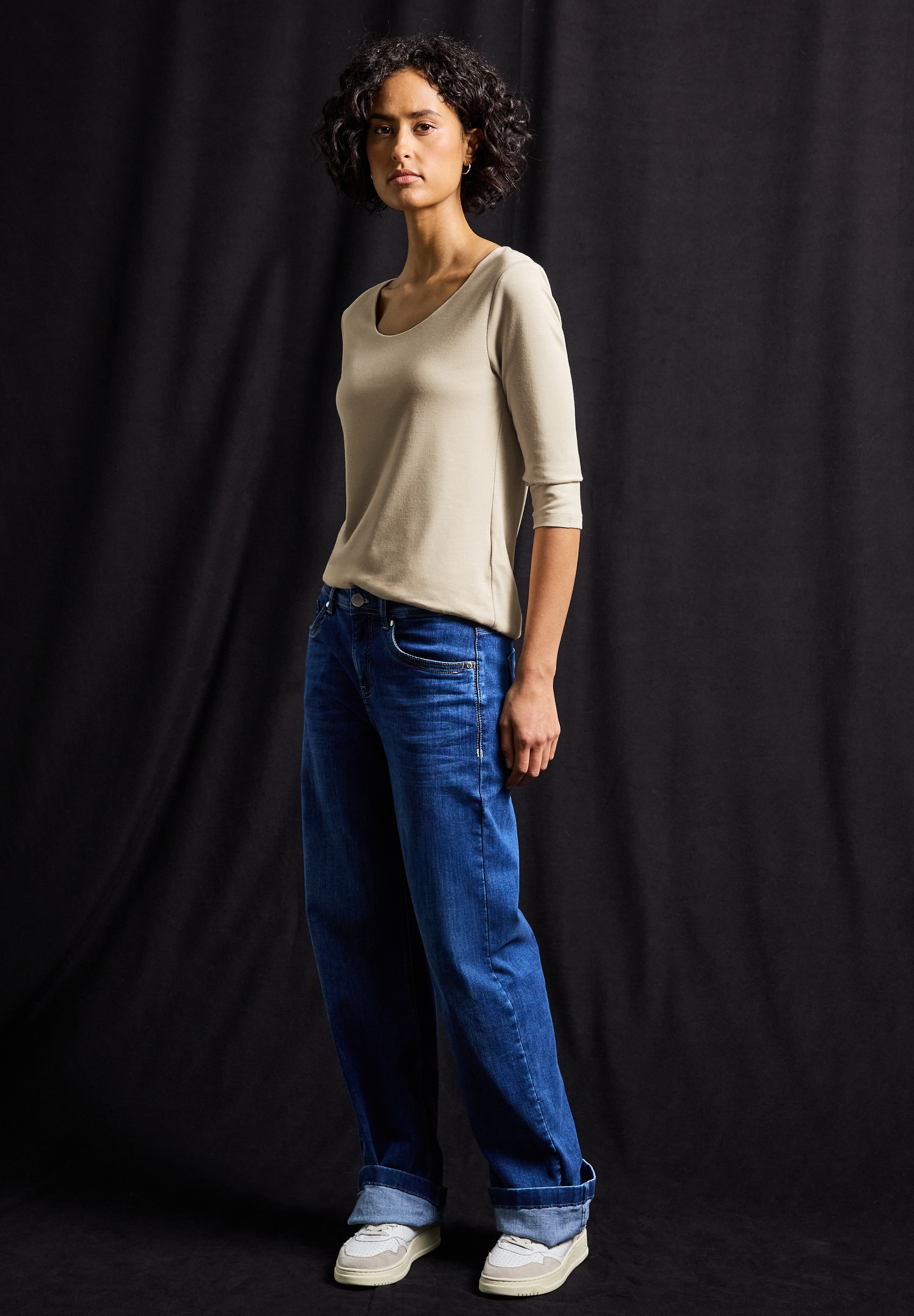 STREET ONE Rundhalsshirt »Style Pania«, im Basic-Style