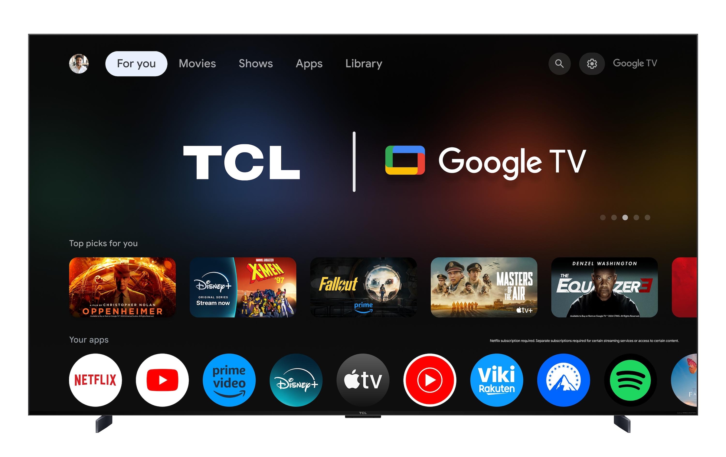 TCL QLED-Fernseher »98C7K« 249 cm/98 ″ Smart-TV