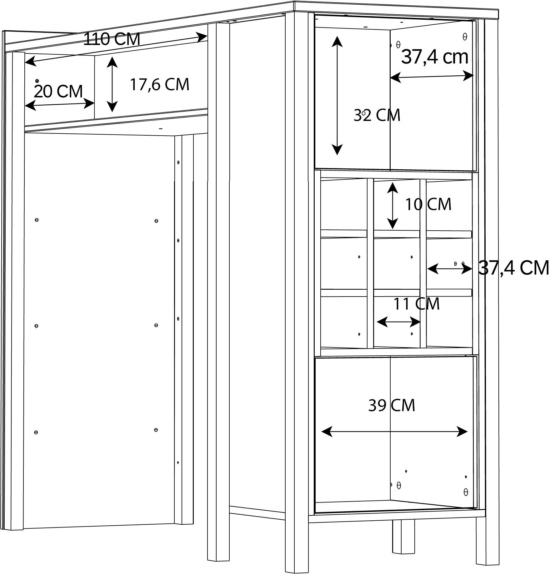 FORTE Barschrank »High Rock« Breite ca. 151,5 cm