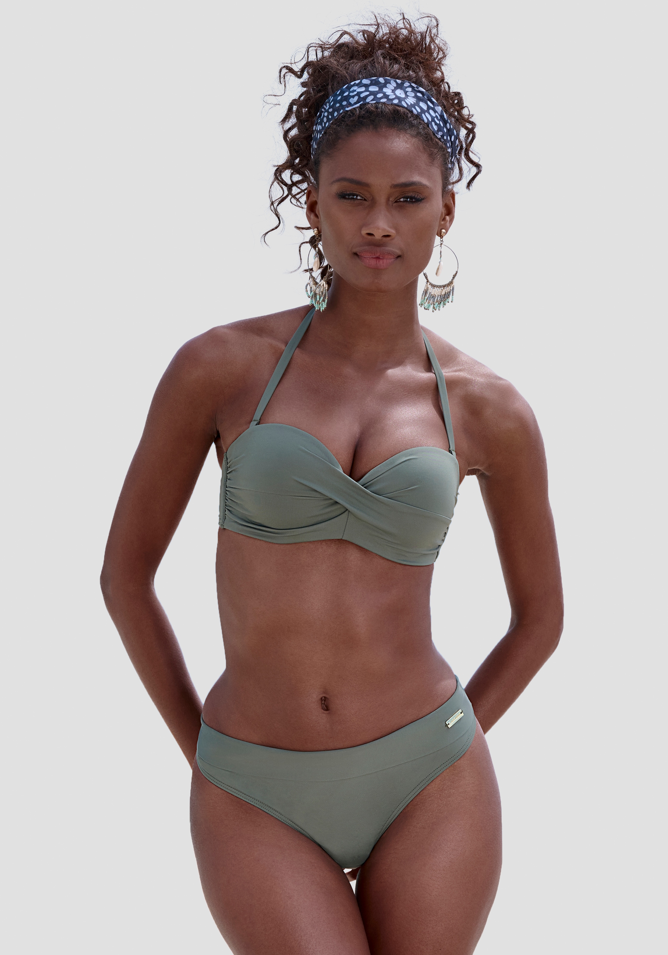 LASCANA Top bikini bandeau à armatures »Italy« mit seitlichen Stäbchen
