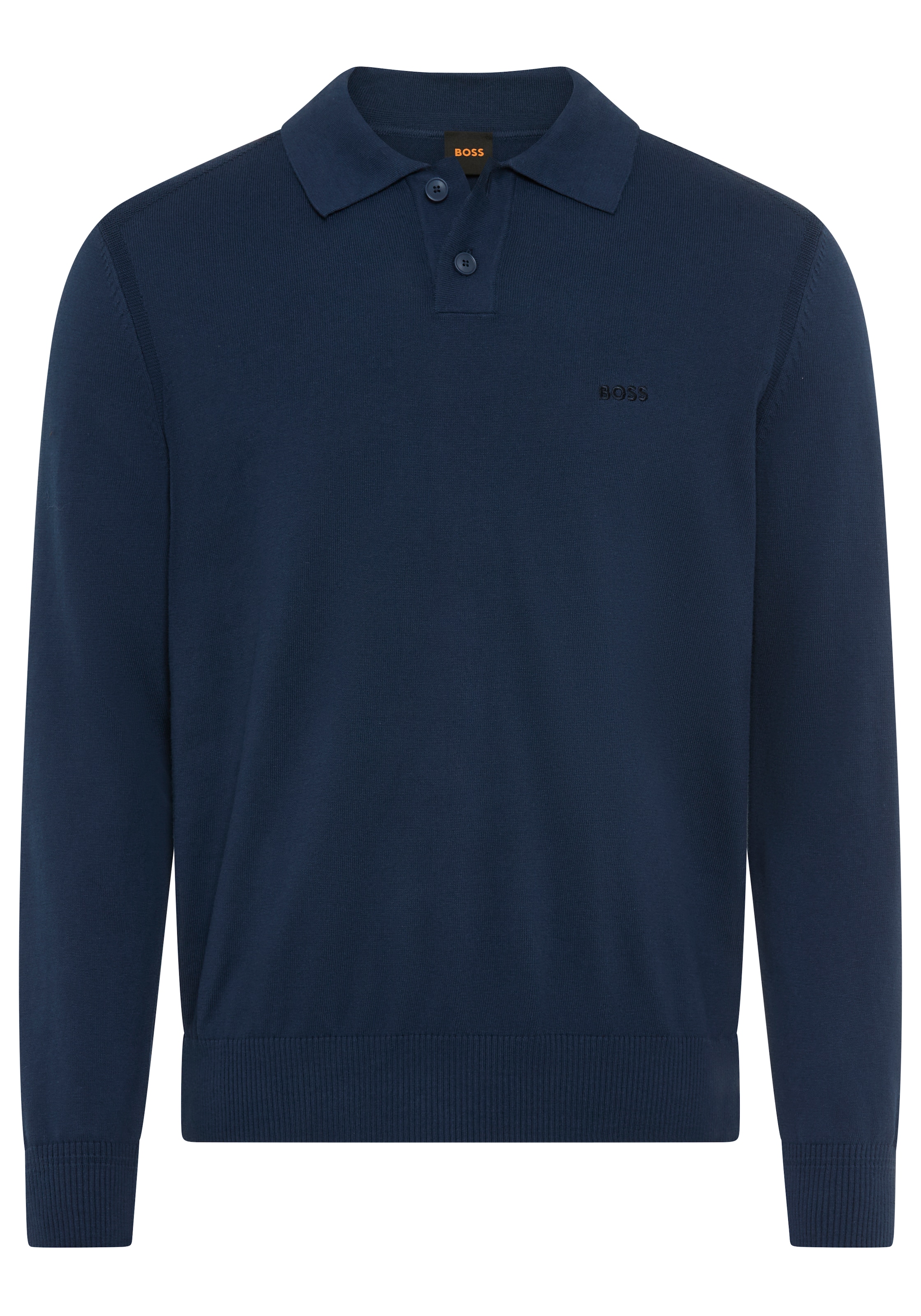 BOSS ORANGE Pull à col polo »Asac« mit Logo-Stickerei