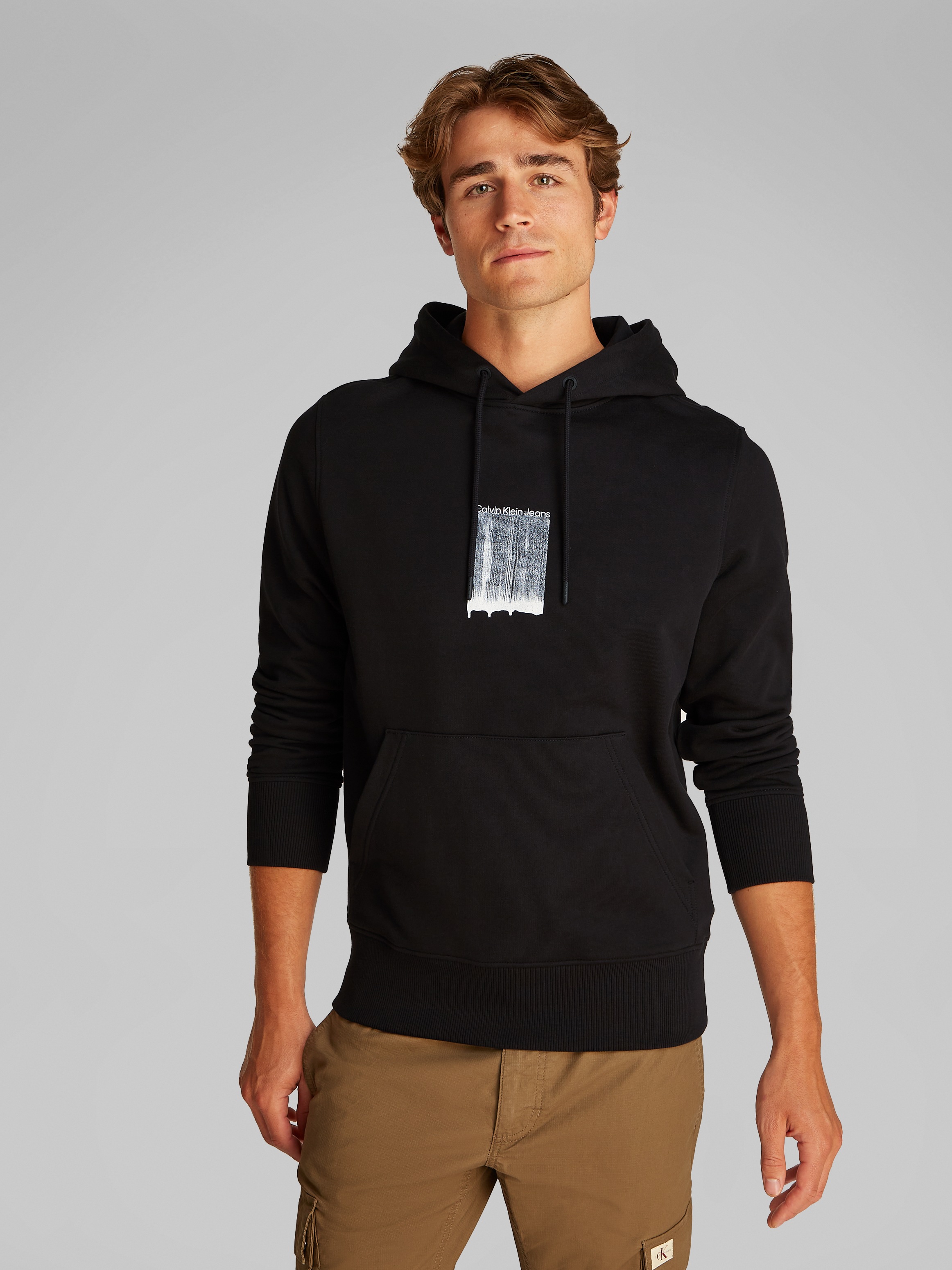 Image of Calvin Klein Jeans Hoodie "BRUSH STROKE GRAPHIC HOODIE", mit Logodruck