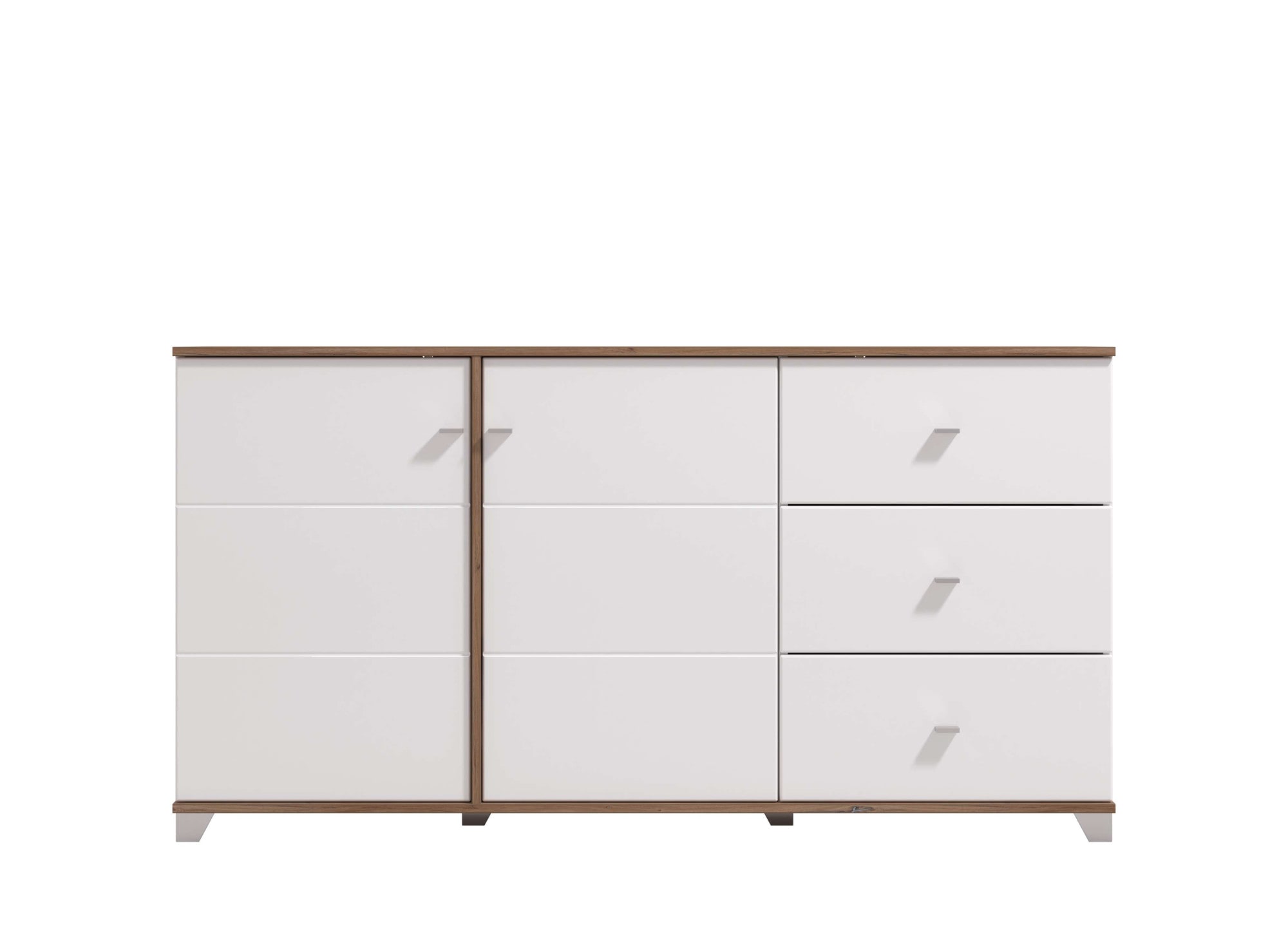INOSIGN Kommode »Burgundy Sideboard, Schubladenschrank, mit viel Stauraum« Hochglanzfronten und eine Innenausstattung in Flagstaff Eiche