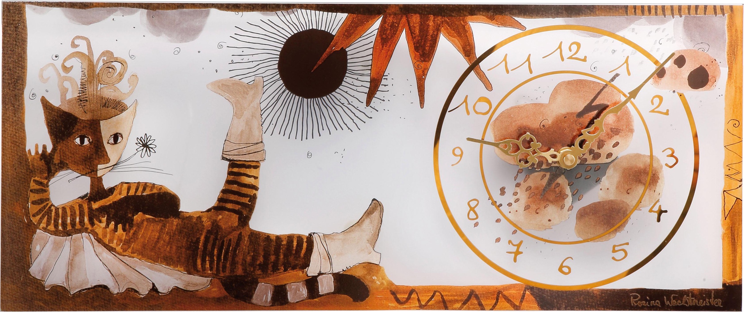 Image of Goebel Wanduhr »Rosina Wachtmeister, Gatto con stivali, 66852611« bei Ackermann Versand Schweiz