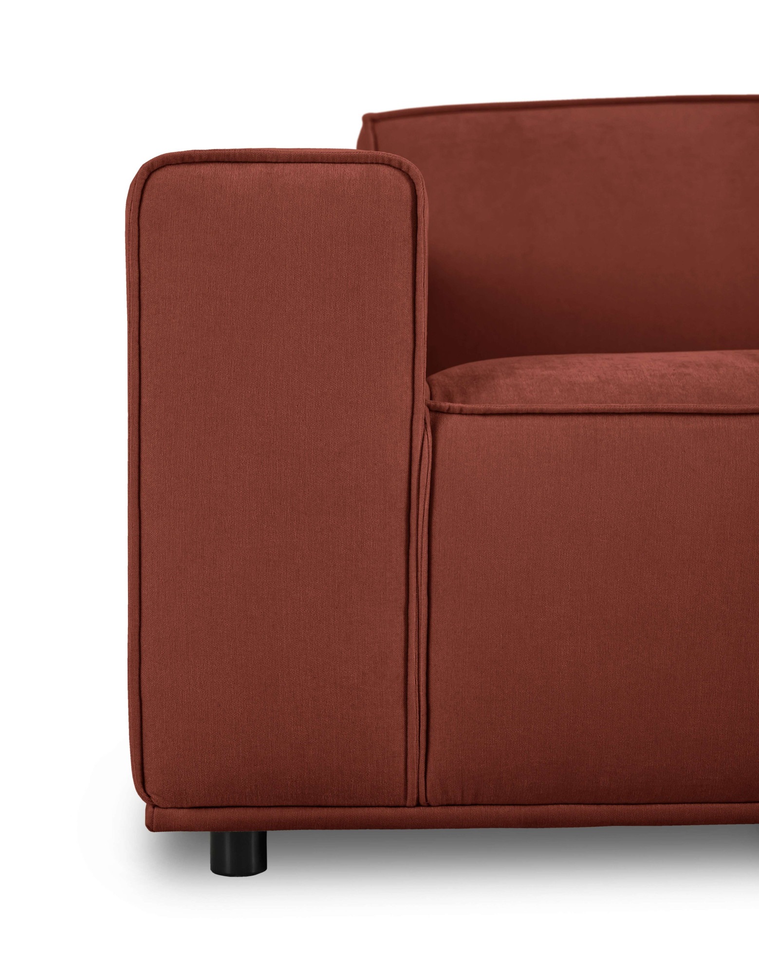 Home affaire Ecksofa »Avelin, 228 cm, L-Form, Chenille, Struktur-Boucle« mit Wellenunterfederung, Kedernaht, bodentief, Skandi-Design