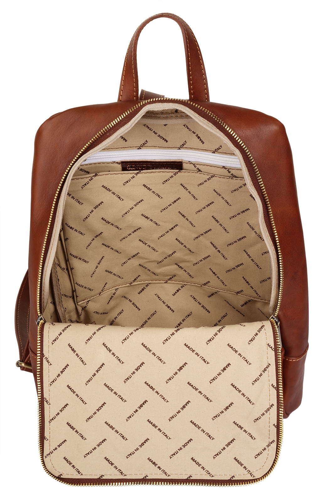 Piké Cityrucksack, echt Leder, Made in Italy