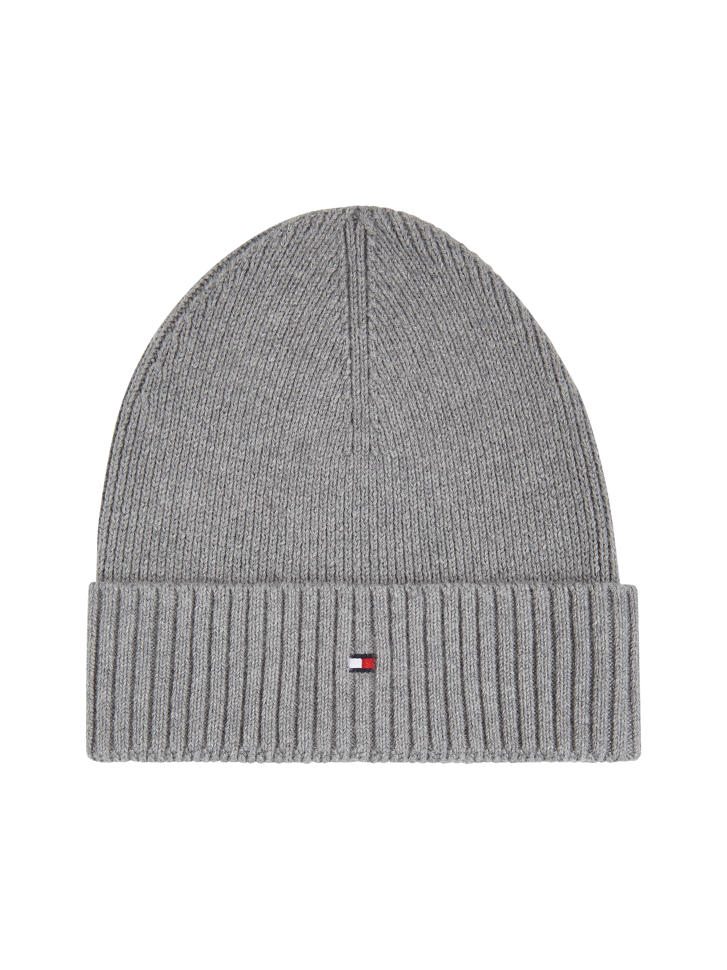Tommy Hilfiger Bonnet tricoté »TH FLAG PIMA COTTON BEANIE« Beanie mit Logostickerei, mit Kaschmiranteil Unisex