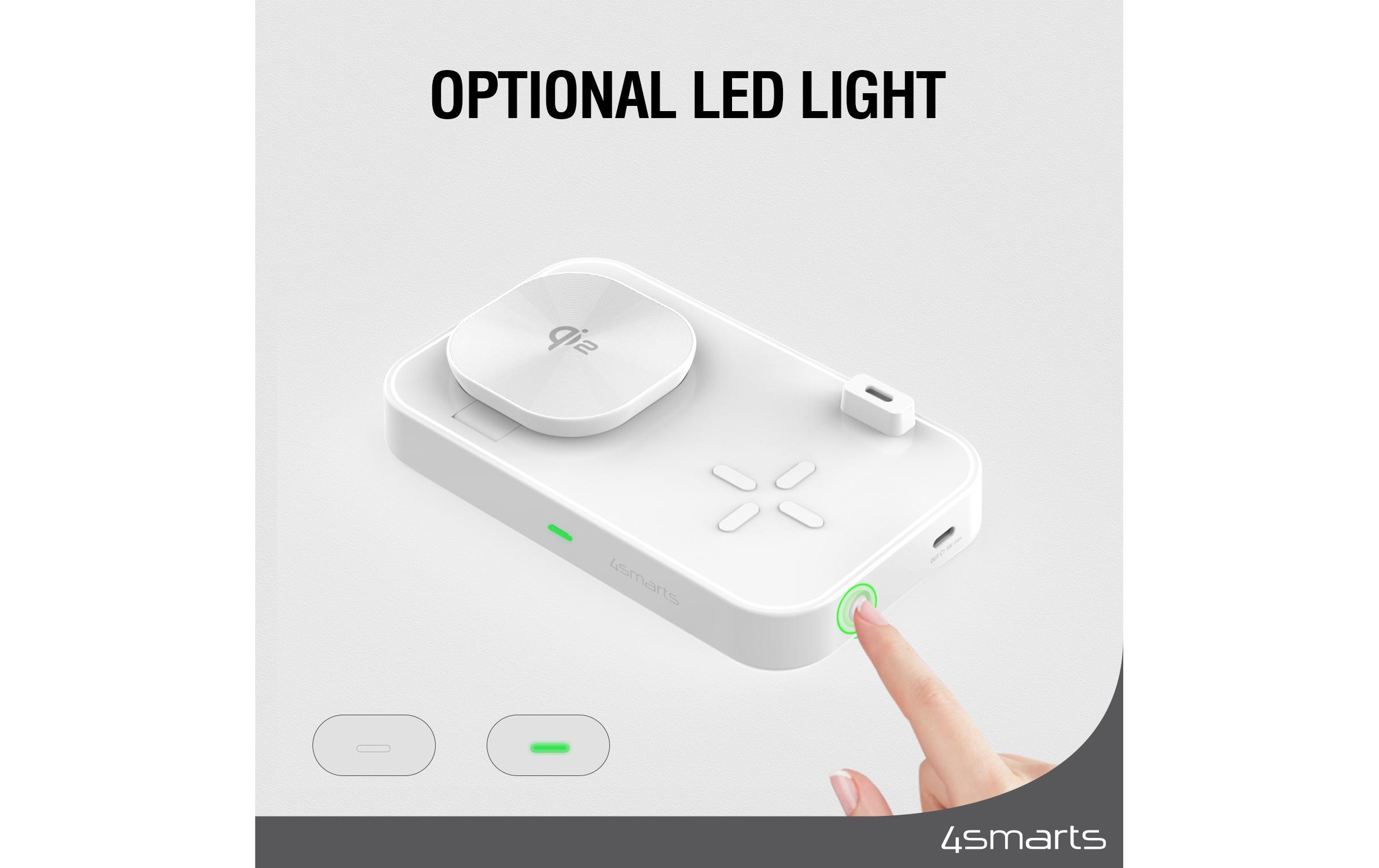 4smarts USB-Ladegerät »Qi2 Weiss«