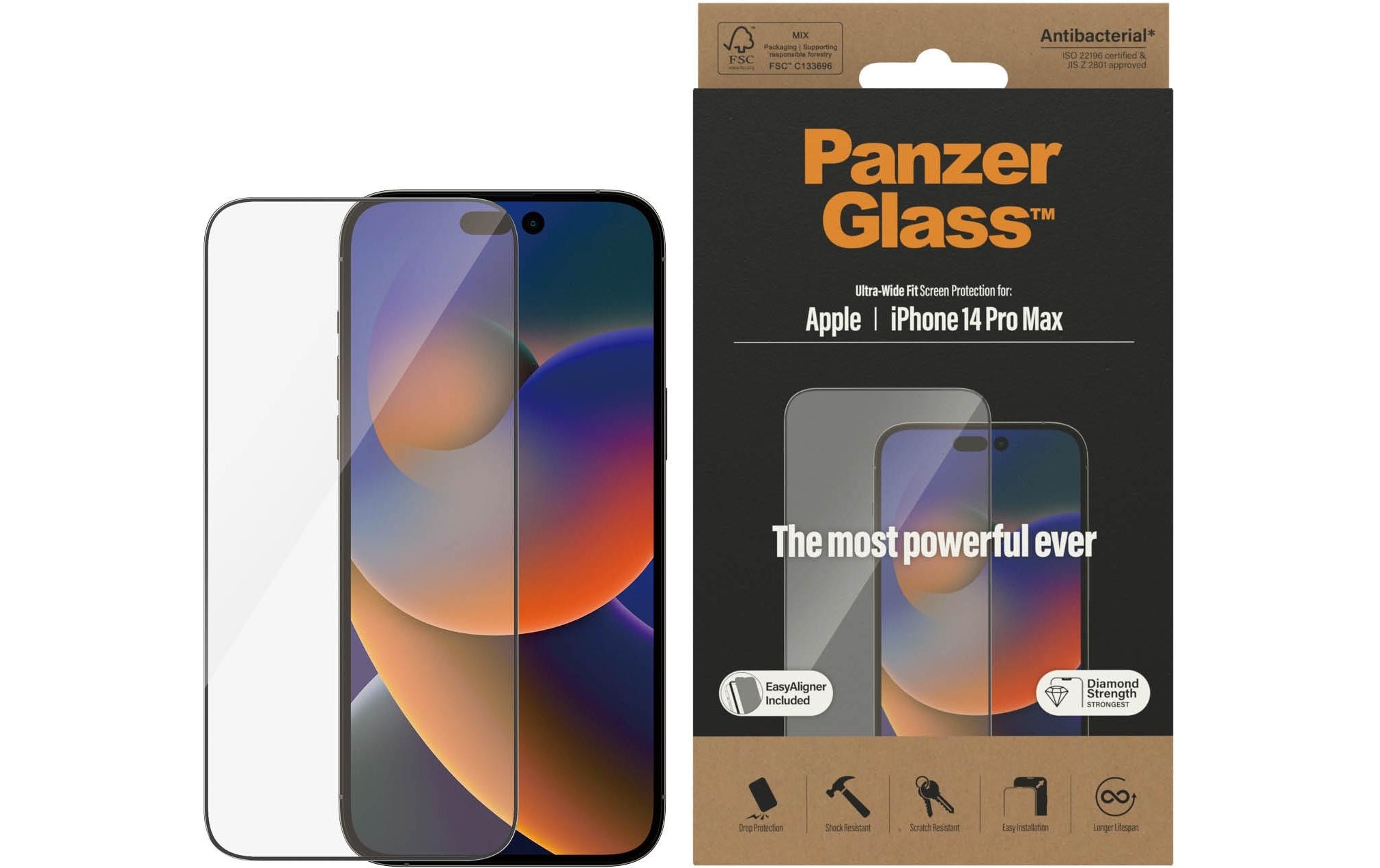 PanzerGlass Displayschutzglas »Ultra«, für iPhone 14 Pro Max, (1 St.)
