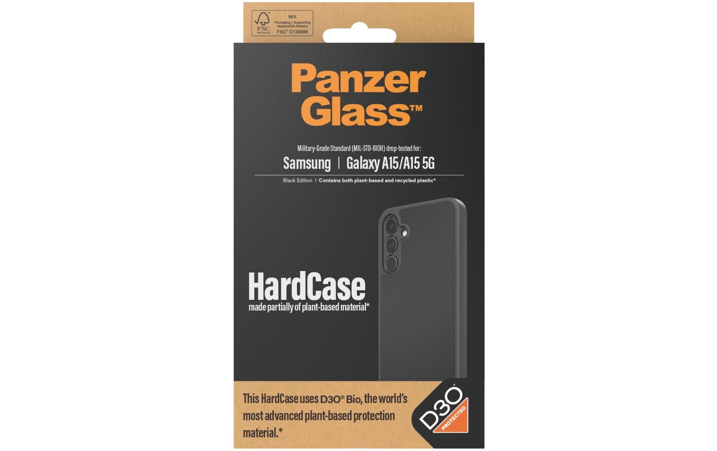 PanzerGlass Backcover »HardCase D3O Galaxy A15/Galaxy A15 5G Black«, Smartphones
