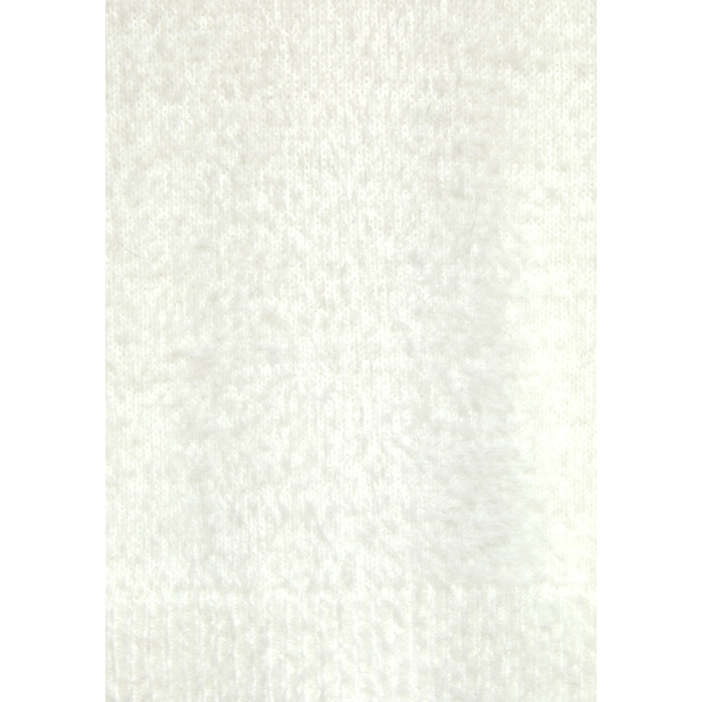 LASCANA Rundhalspullover, mit Flausch-Effekt, lockerer Damenpullover, Basic