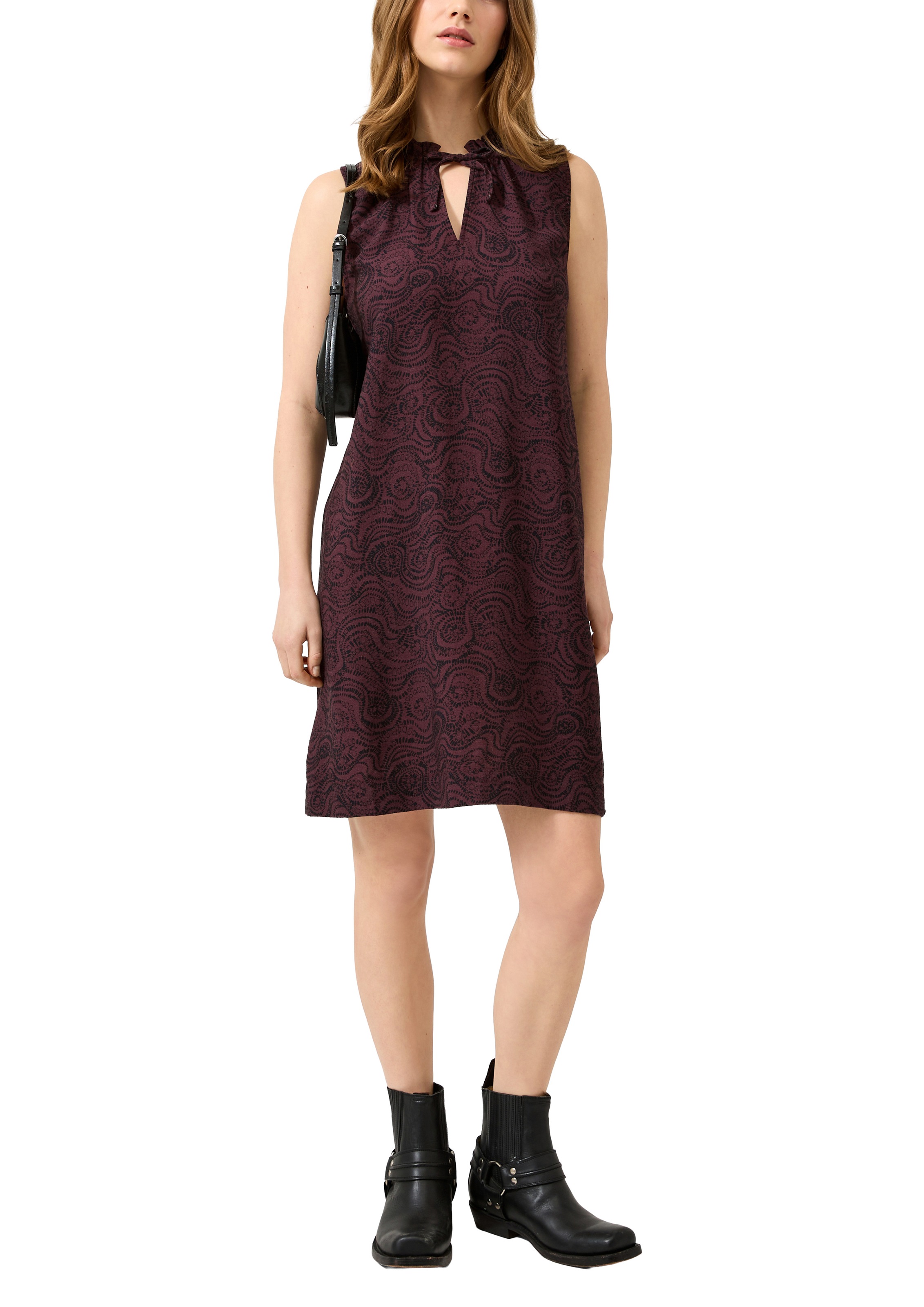QS Robe imprimée Sans poches Robe d'été avec motif graphique