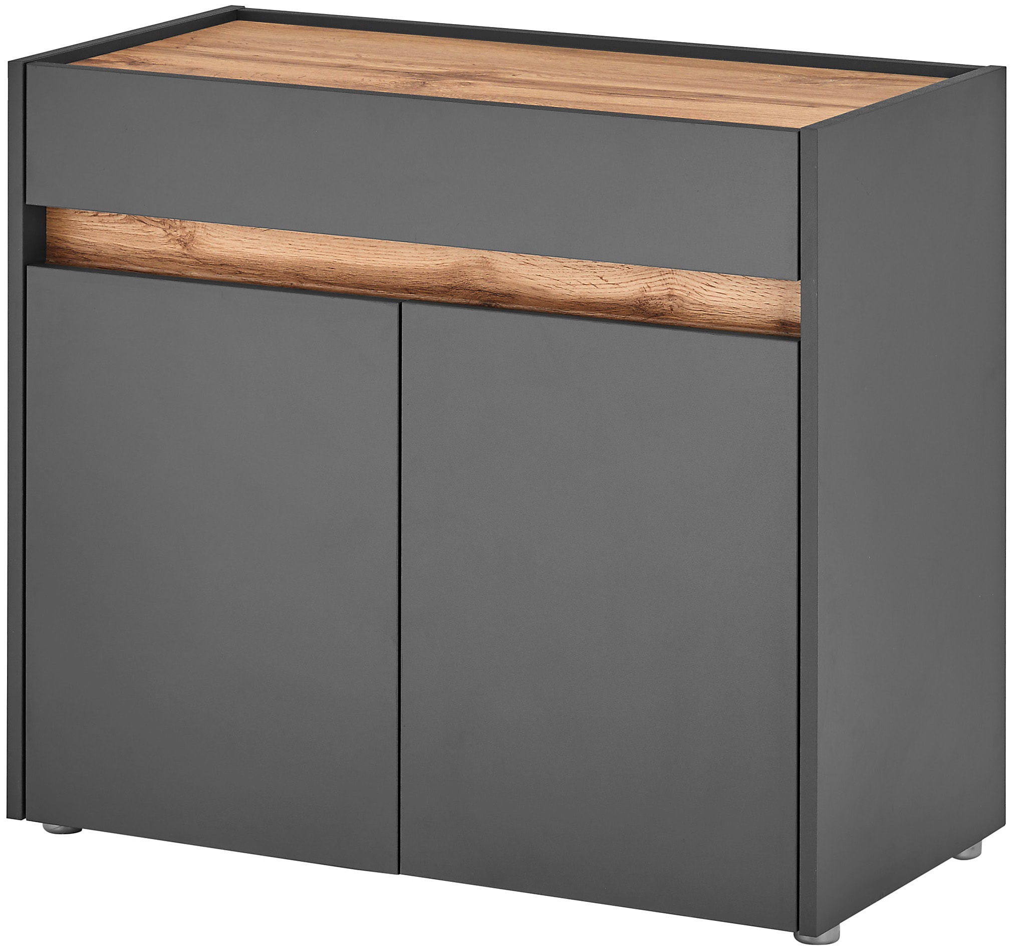 INOSIGN Kommode »GiRON/CiTY, Schrank in vier Farben, modernes Sideboard, Kommode«, in zwei Farben erhältlich, 2 Türen, 1 Schubkasten, 80 cm breit