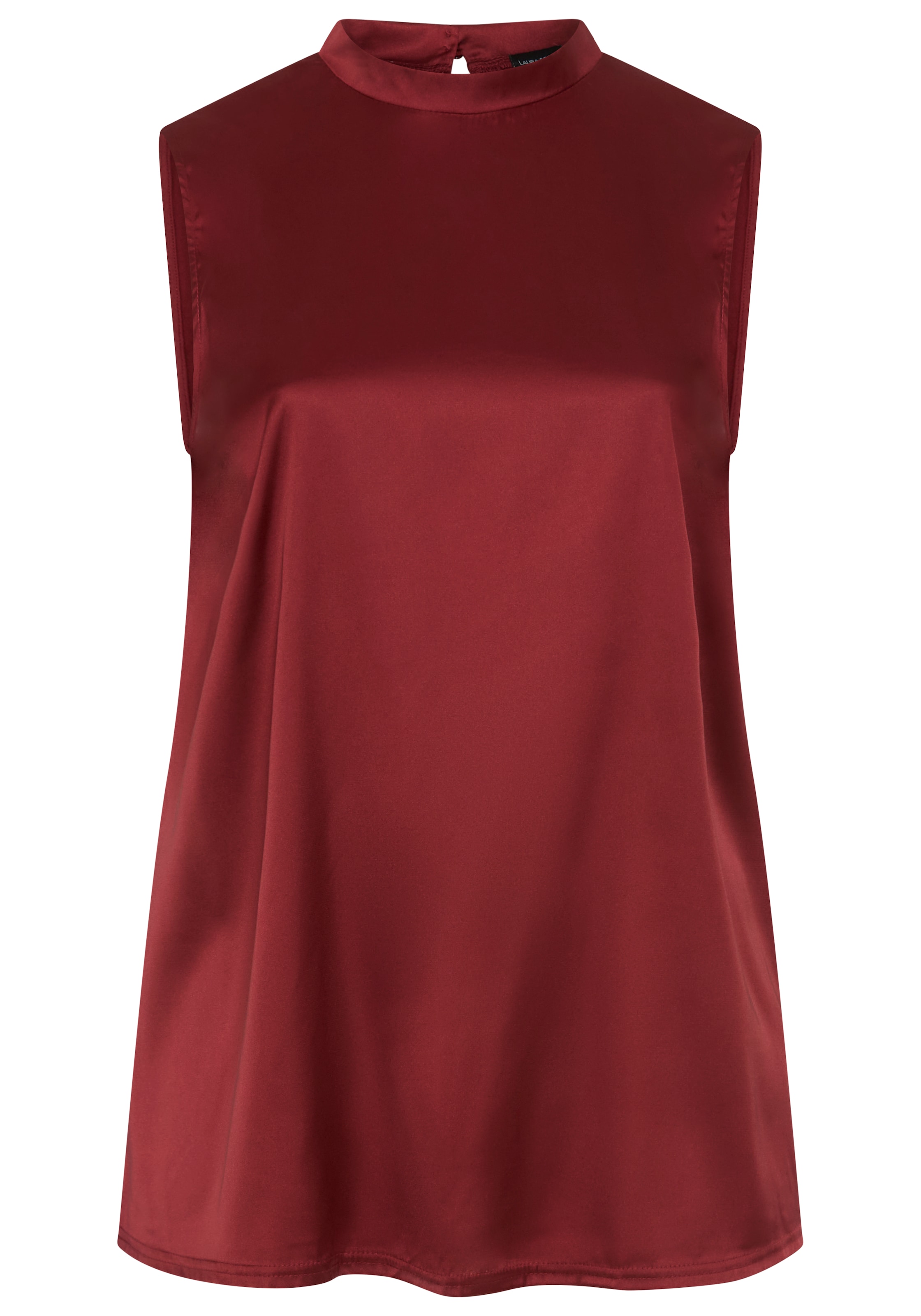 Laura Scott CURVE Top chemisier »Grosse Grössen« en ligne A, en satin et jersey, sans manches, longueur couvrant les hanches