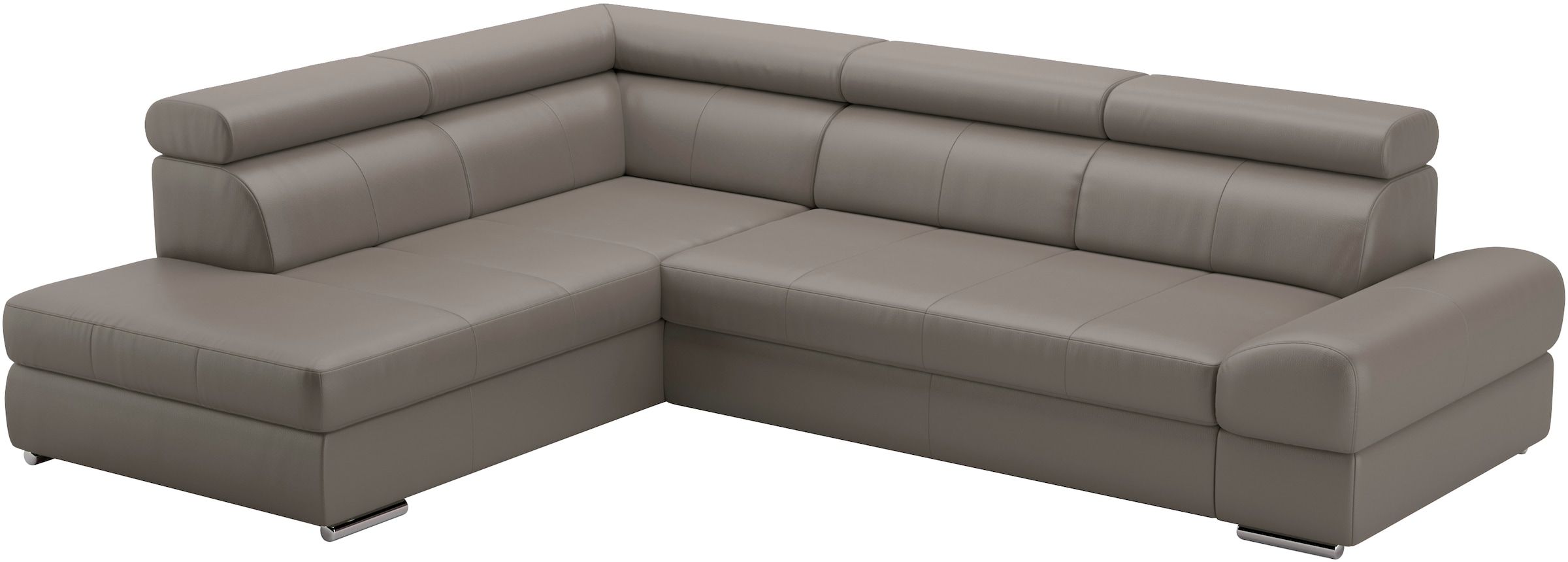 sit&more Ecksofa »Broadway L-Form«, mit verstellbaren Kopfteilen, wahlweise mit Bettfunktion