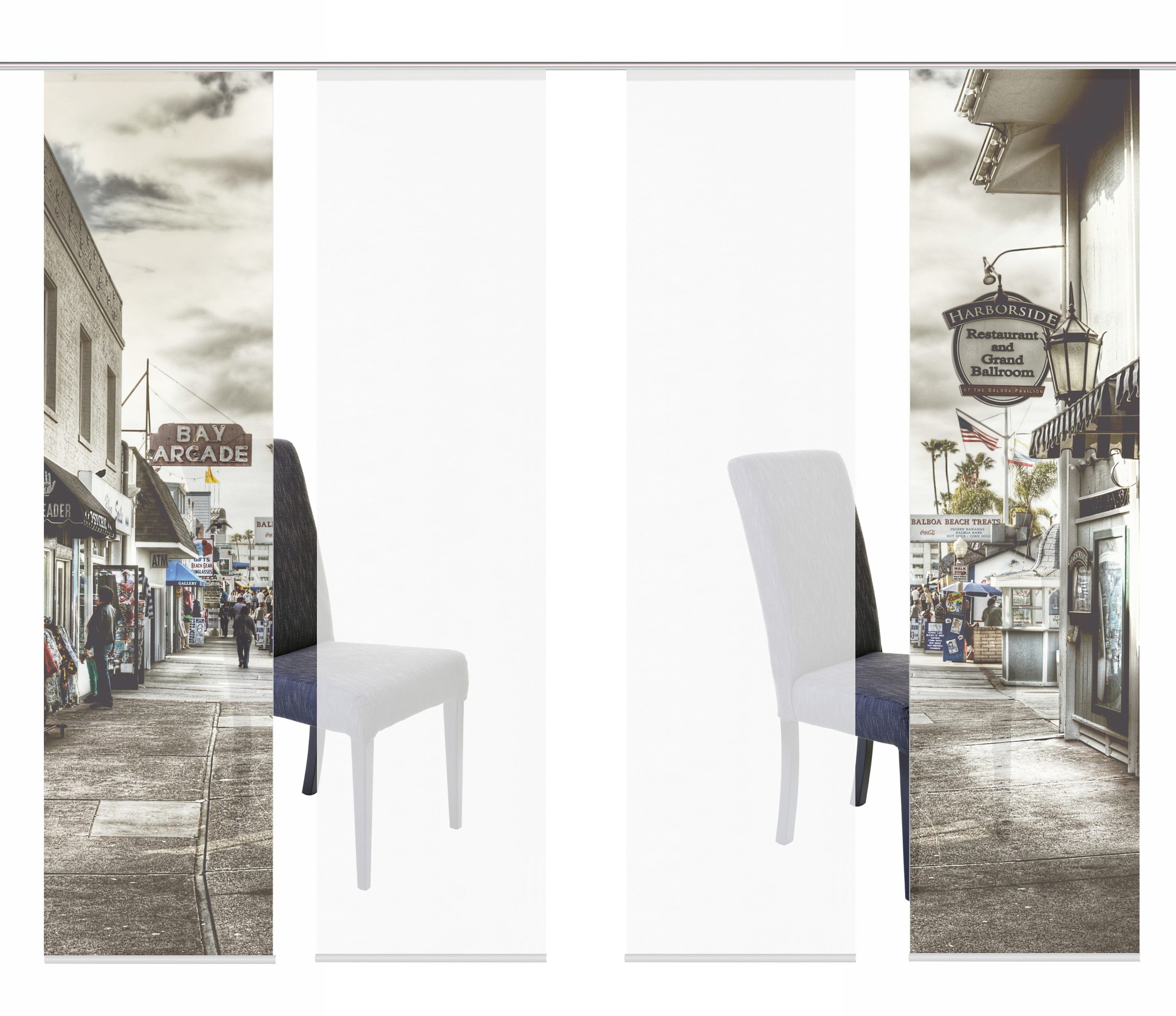 Image of HOME WOHNIDEEN Schiebegardine »BALLROOM«, (4 St.), HxB: 245x60, inkl. Befestigungszubehör bei Ackermann Versand Schweiz