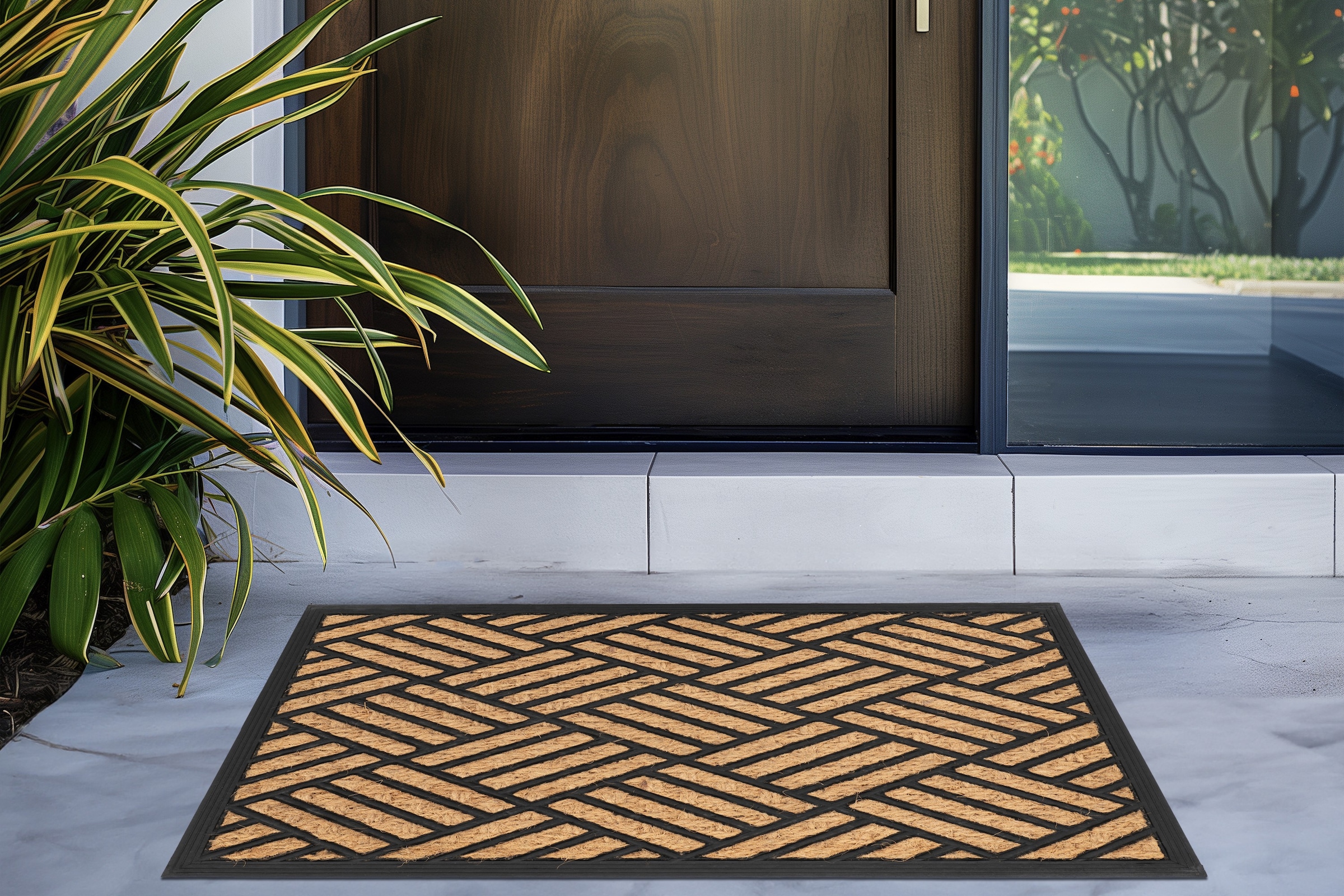 Kayoom Fussmatte »Entry 425« rechteckig 11 mm Höhe Türmatte, Kokos Gummi, Eingang