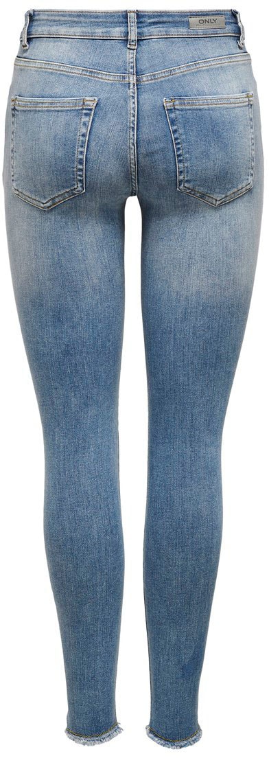 ONLY Ankle-Jeans »ONLBLUSH MID SK ANK RW REA333NOOS«, mit Destroyed Effekt