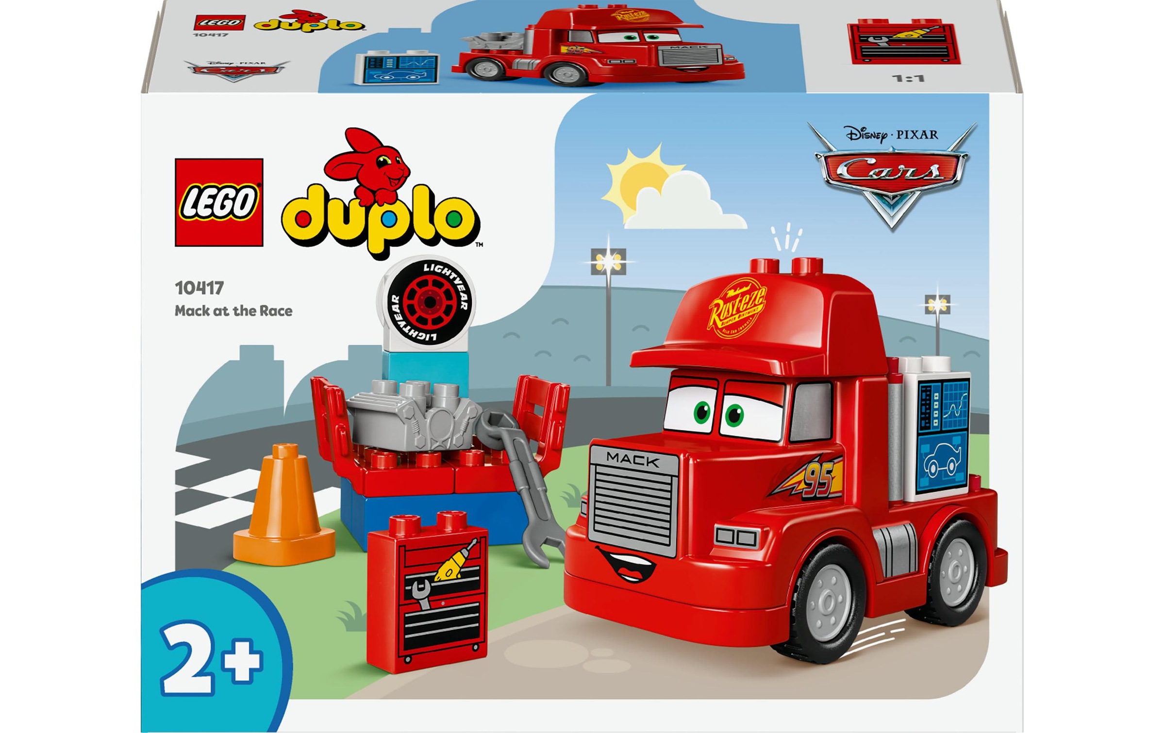 LEGO® Spielbausteine »DUPLO® Mack beim Rennen 10417«, (14 St.)
