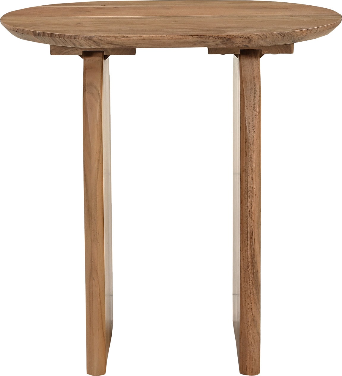 Image of SIT Beistelltisch "Helsinki rund aus Akazie mit Holzwangen-Gestell" 3 cm starke Akazienplatte mit natürlicher Maserung