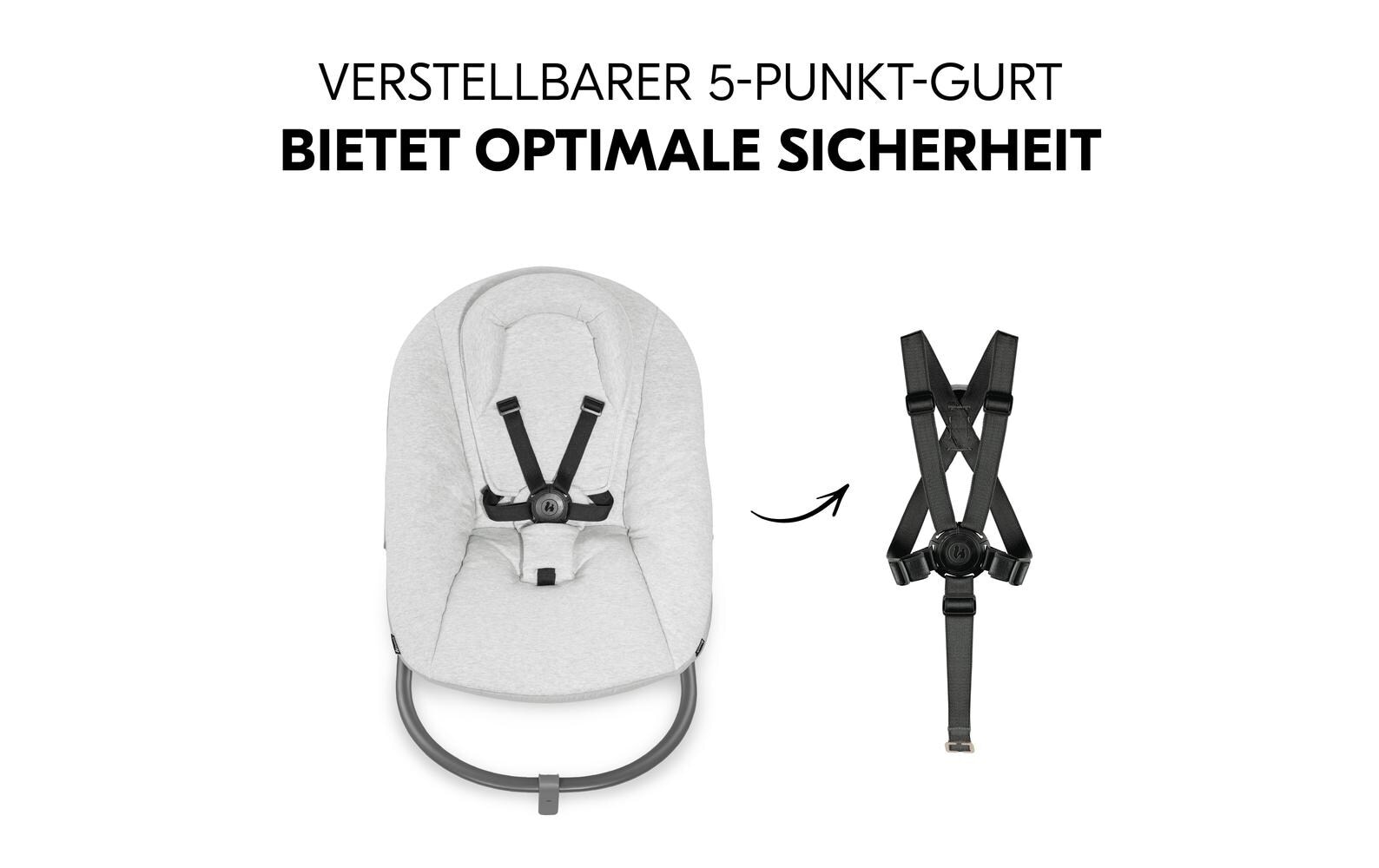 Hauck Hochstuhl »Alpha Bouncer Premium Light Grey«