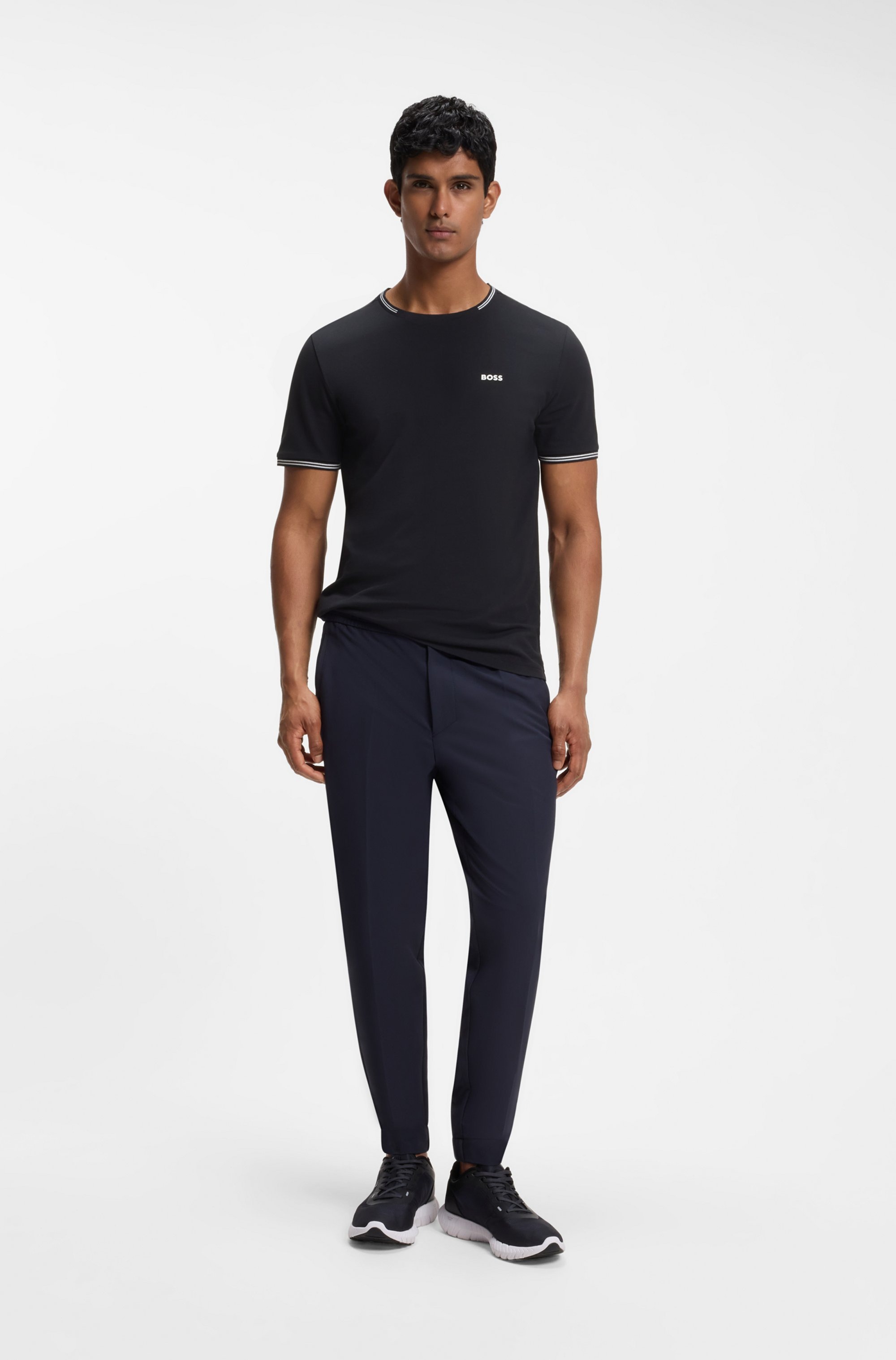 BOSS GREEN T-shirt »Taul« aus softem Stretch-Baumwoll-Piqué, Regular Fit, Kühlend