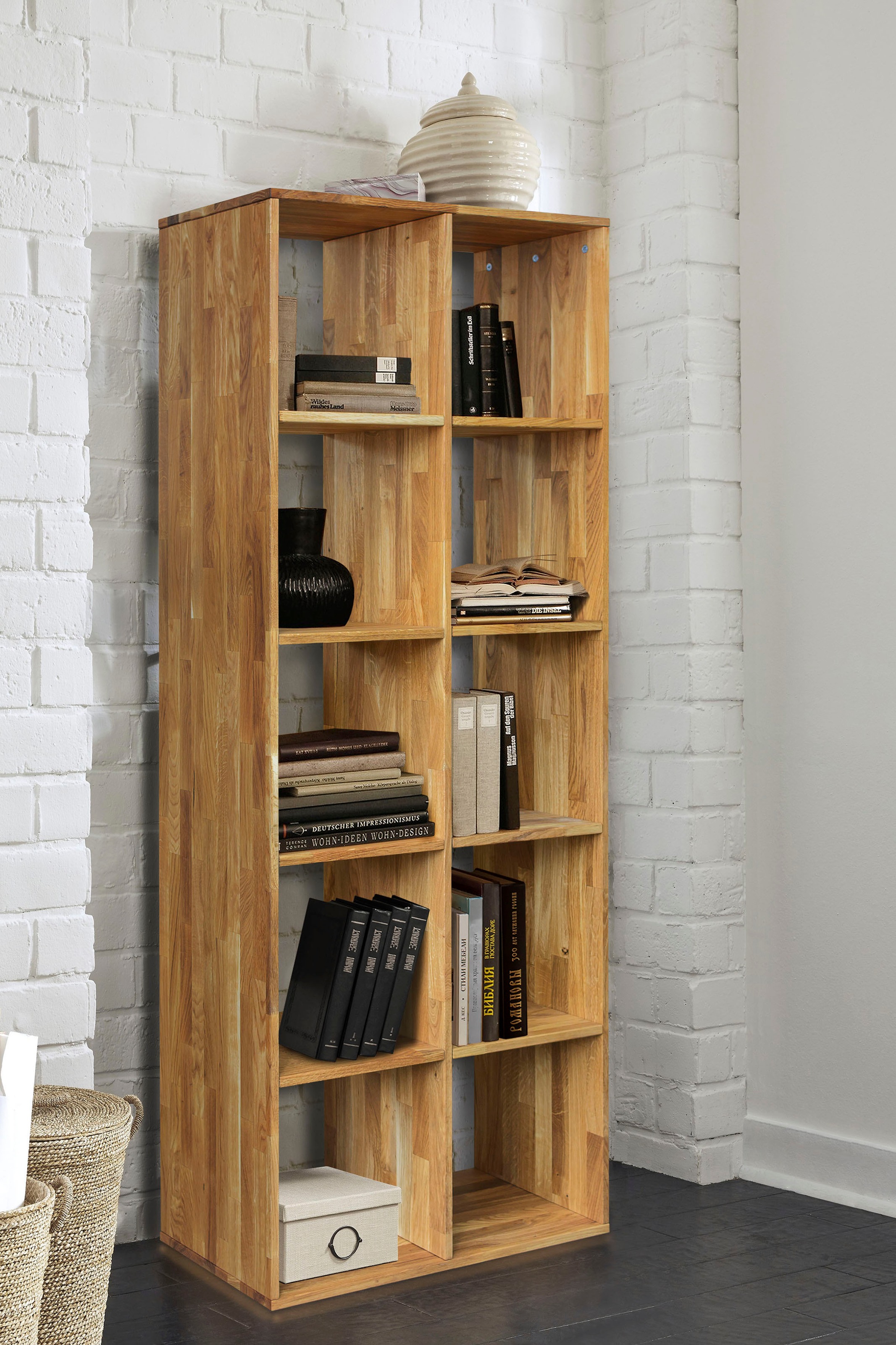 Image of andas Standregal »Letje«, aus massivem Eichenholz, Breite 76 cm bei Ackermann Versand Schweiz