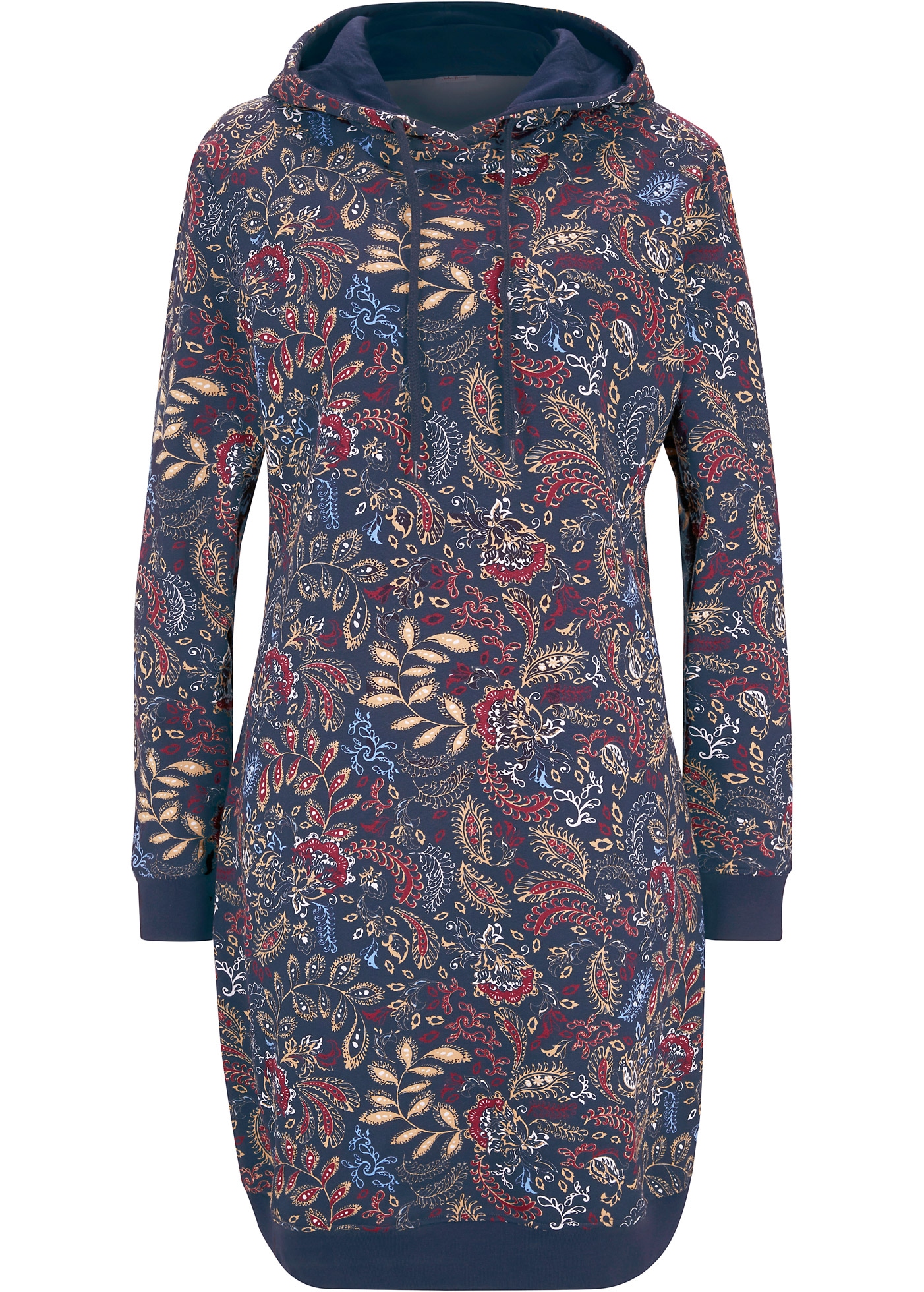 bonprix Robe en sweat mit Kapuze, aus Baumwolle, lockere Passform, mit Tunnelzug