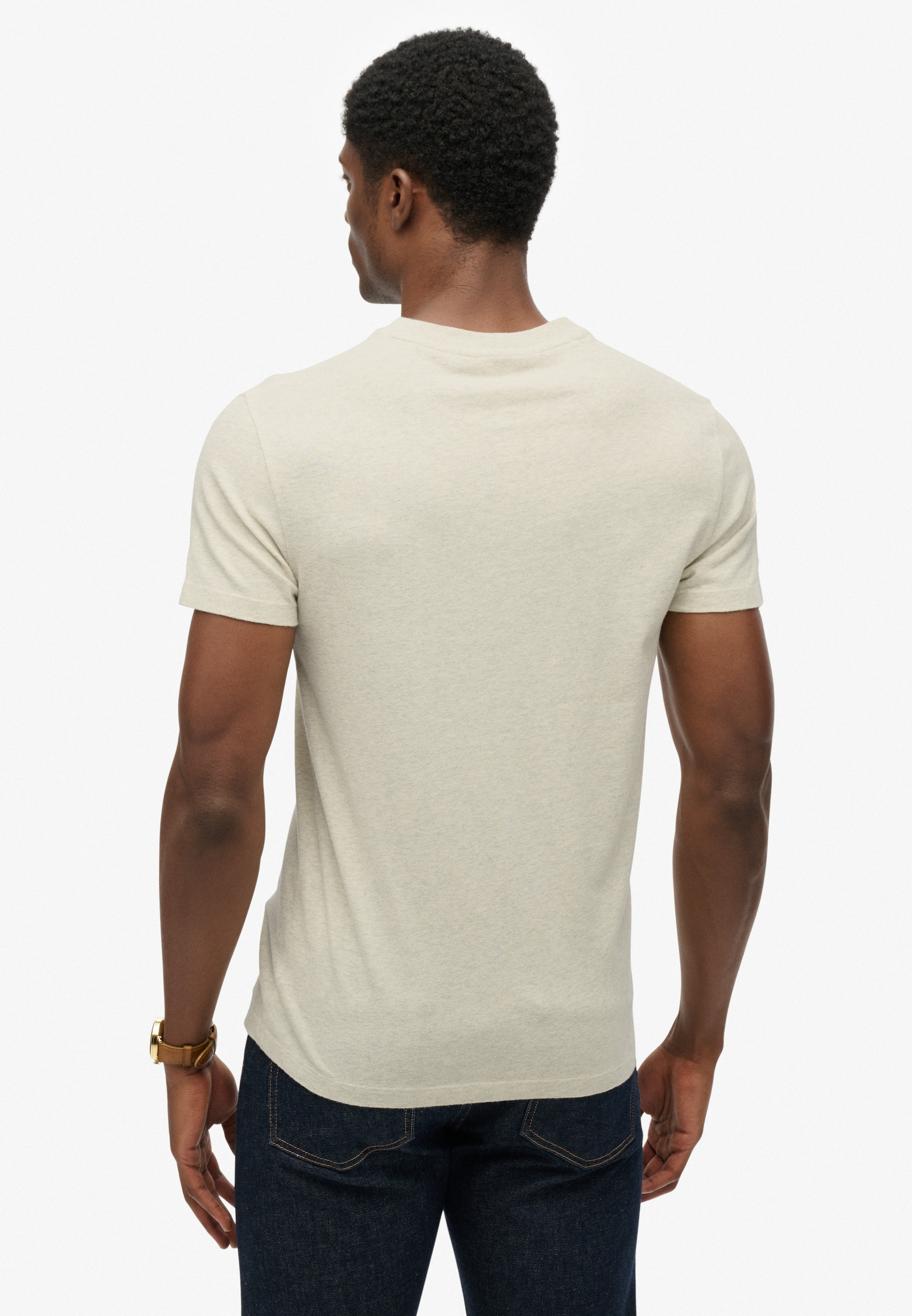 Superdry Rundhalsshirt »ESSENTIAL LOGO EMB TEE« aus Baumwolle und Single Jersey, Slim Fit, Kurzarm, hüftlang