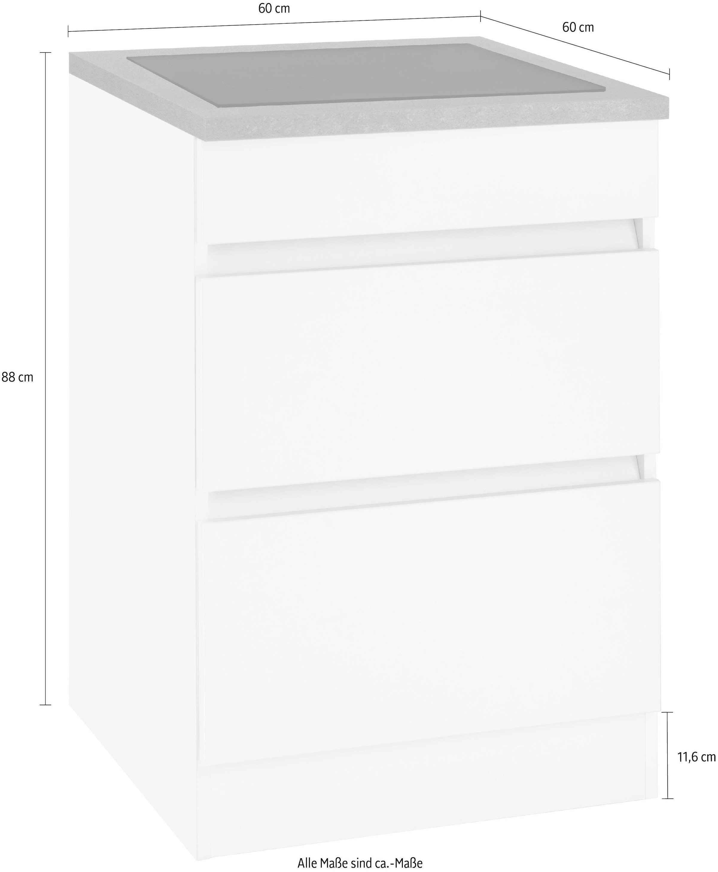 OPTIFIT Armoire d'encastrement pour table de cuisson »Roth« Breite 60 cm