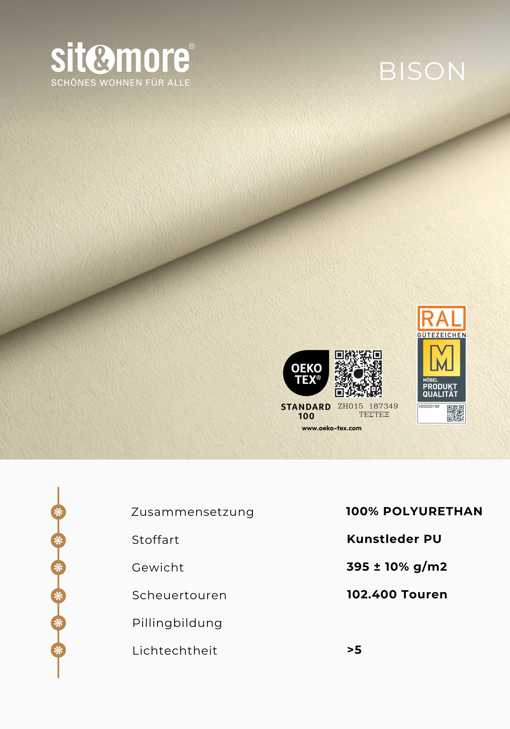 sit&more 3-Sitzer »Savona« mit Federkern