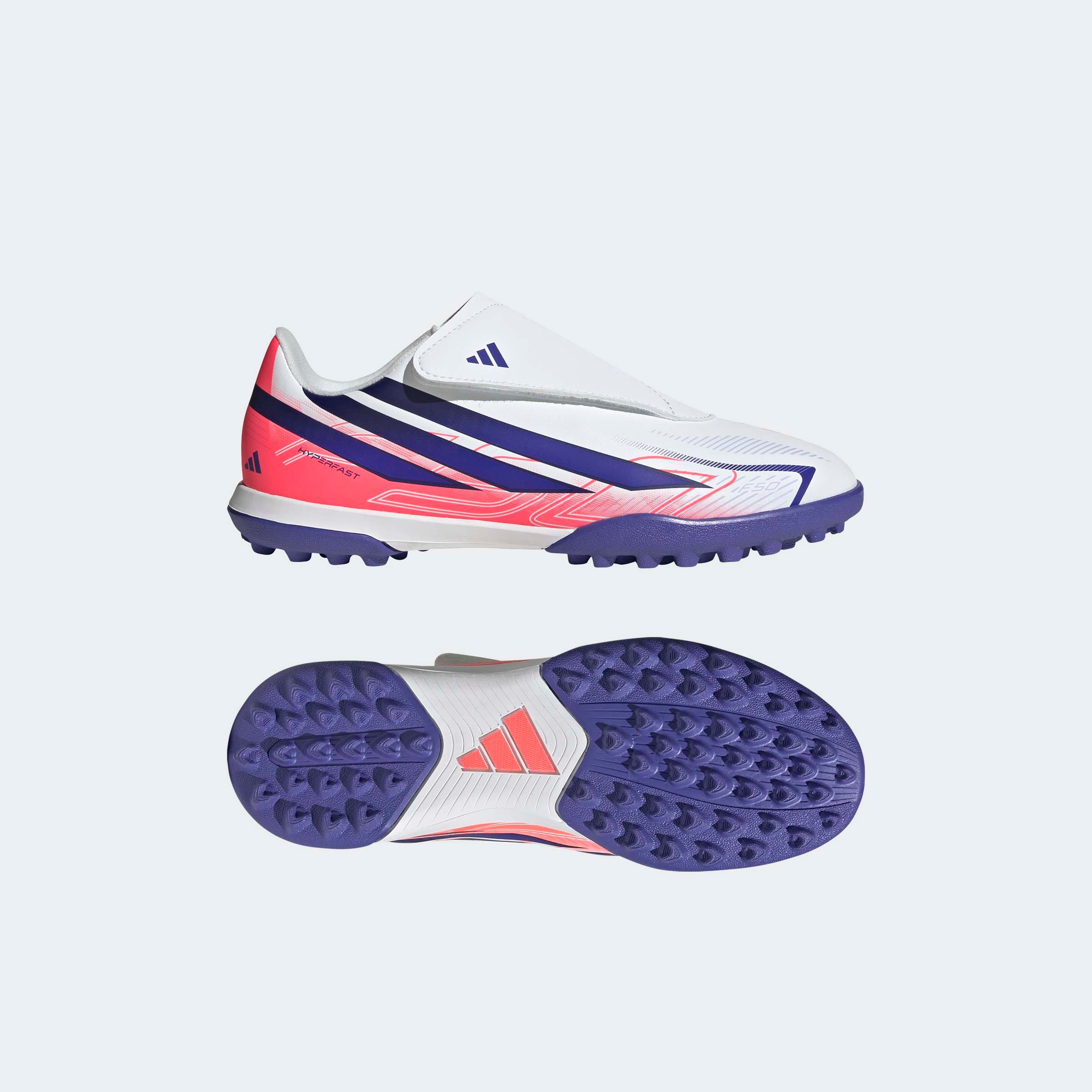 adidas Performance Chaussure de football »F50 HYPERFAST CLUB KIDS , HYBRIDRASEN, KLETTVERSCHLUSS«  pour enfants et adolescents