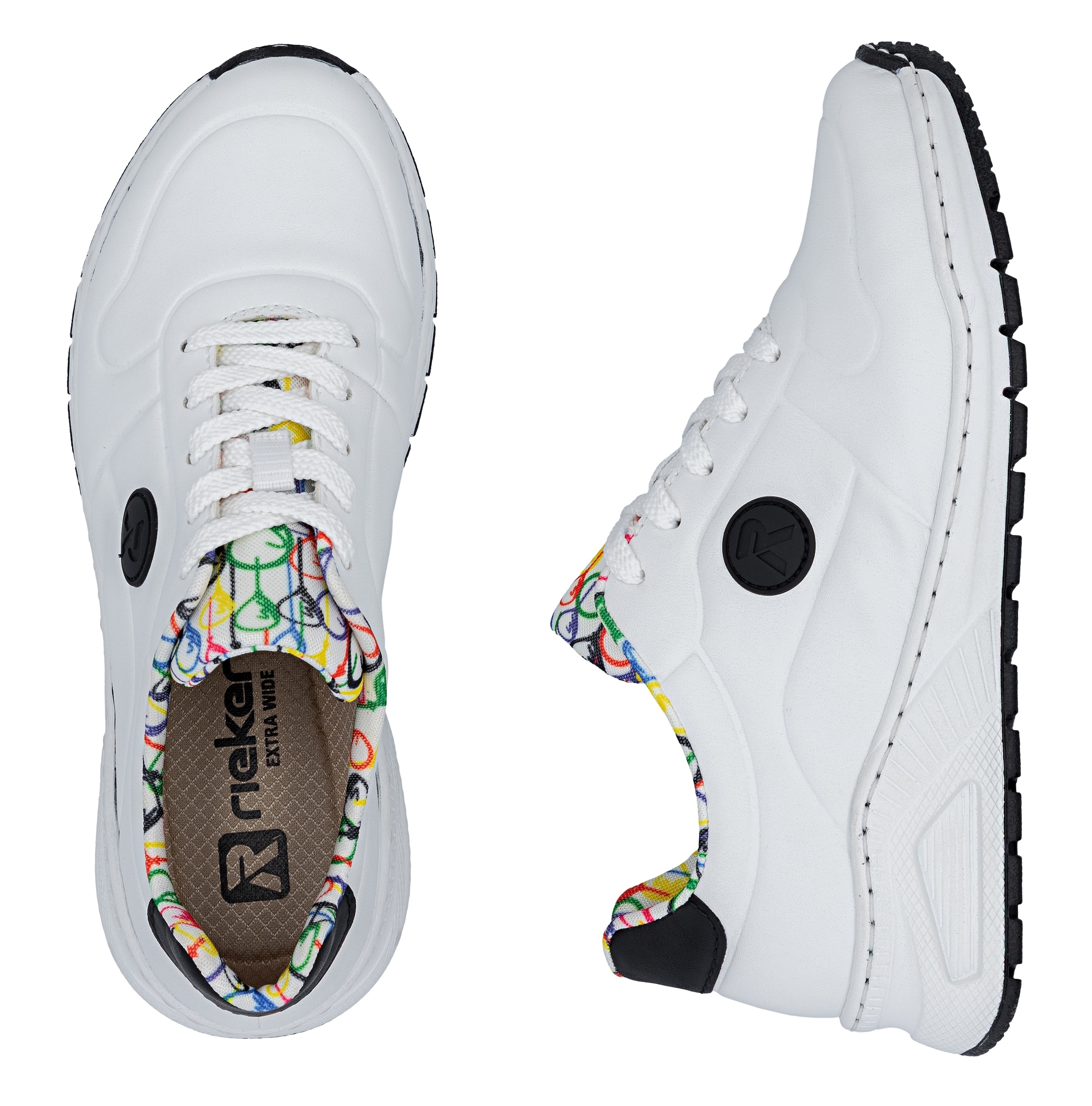 Rieker Sneakers  mit MemoSoft-Innensohle, Freizeitschuh, Halbschuh, Schnürschuh