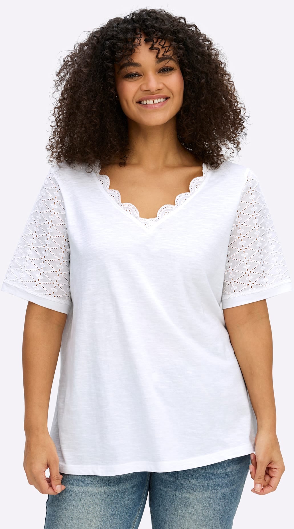 Image of sheego by Joe Browns Kurzarmshirt "Shirt" 1